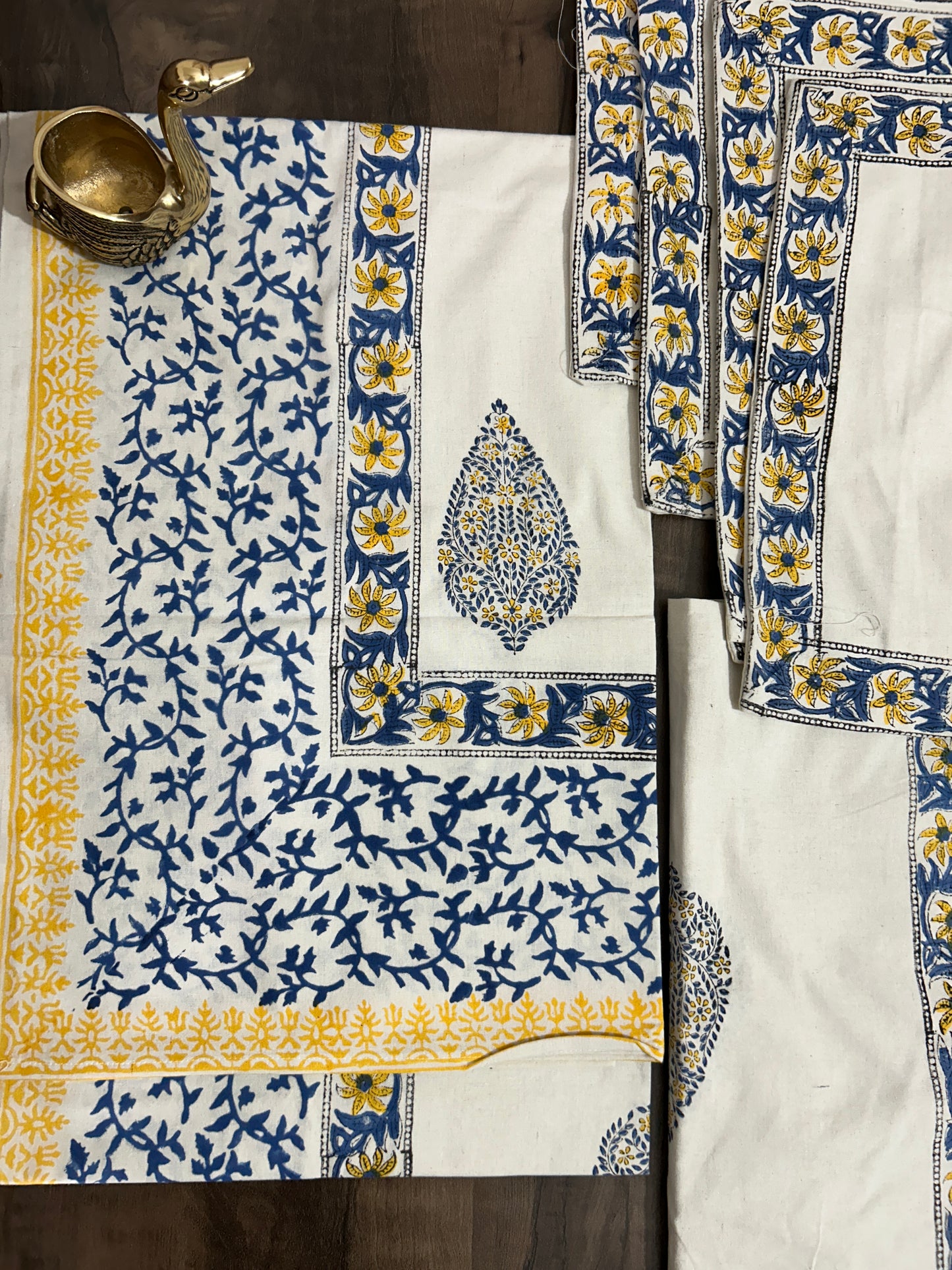 8 pc Hand Block Printed Diwan Set