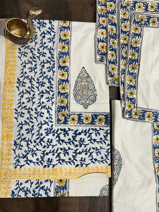 8 pc Hand Block Printed Diwan Set