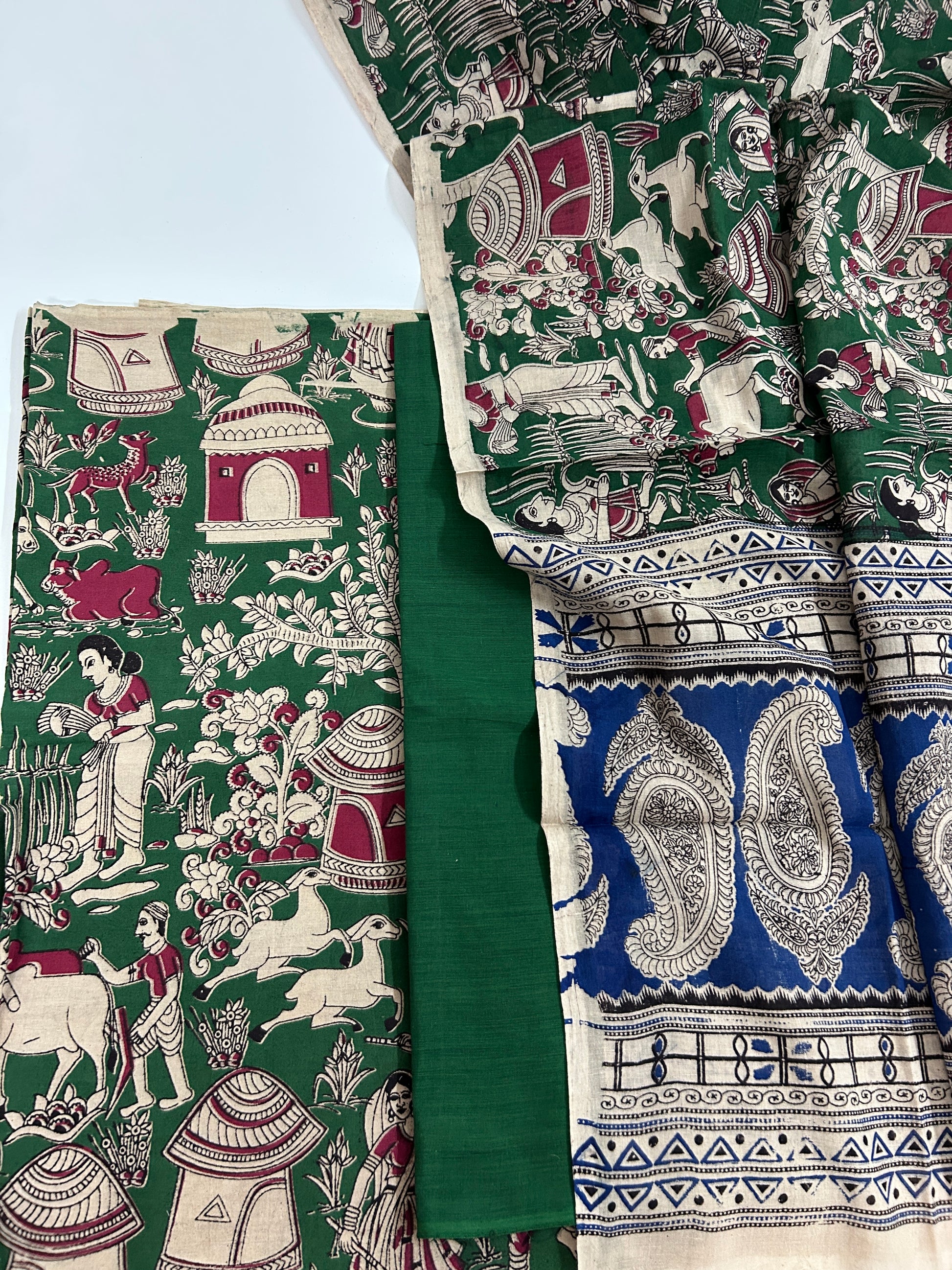 Kalamkari Cotton Dress Material