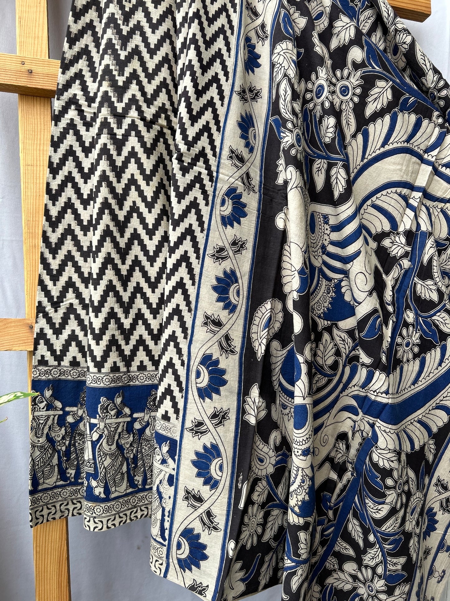 Kalamkari Cotton Hand BlockPrint Saree
