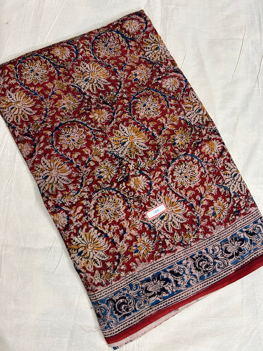 Kalamkari Cotton Saree with Blouse #