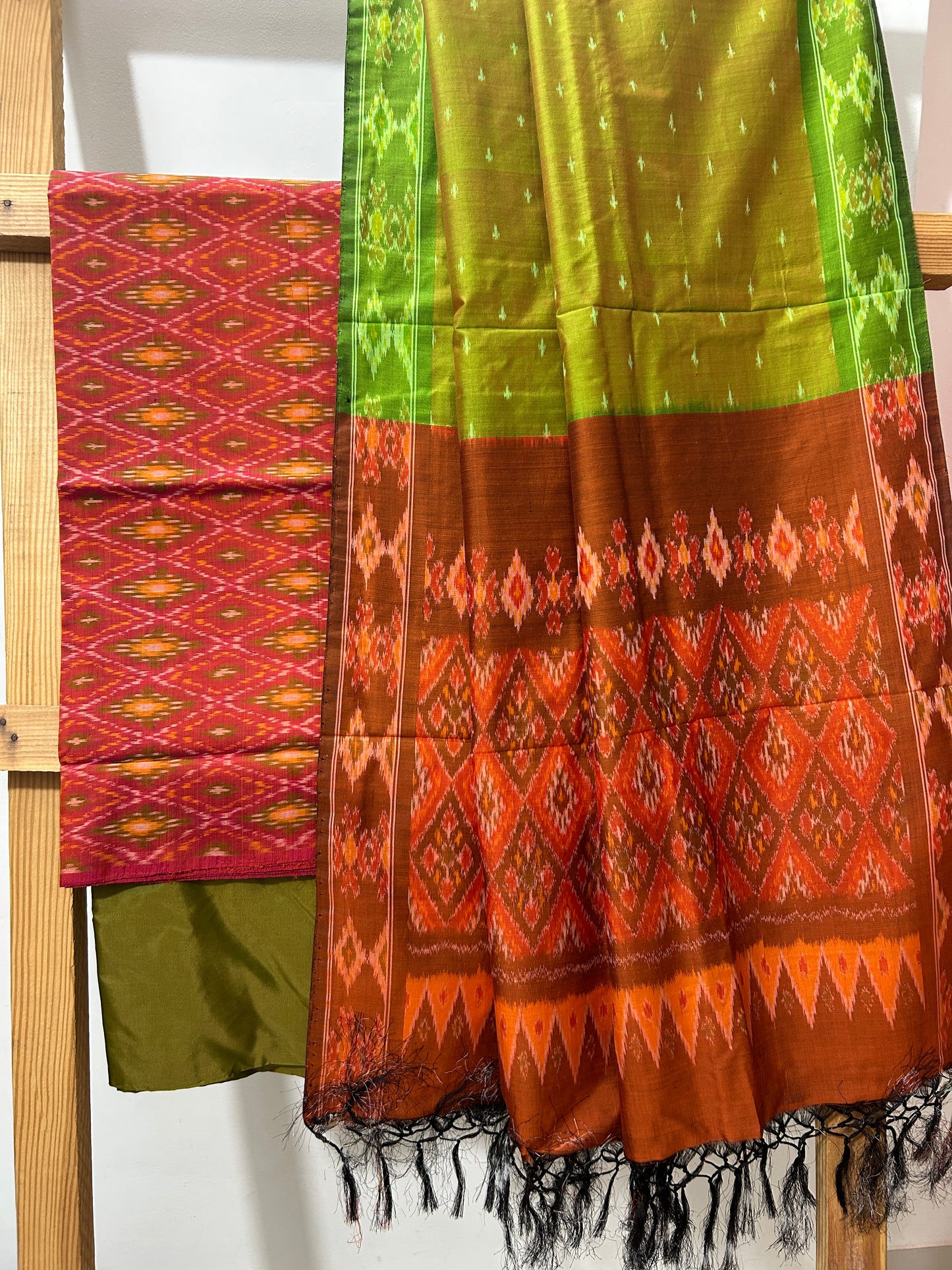 Pochampally Pure Silk Cotton Dress Material