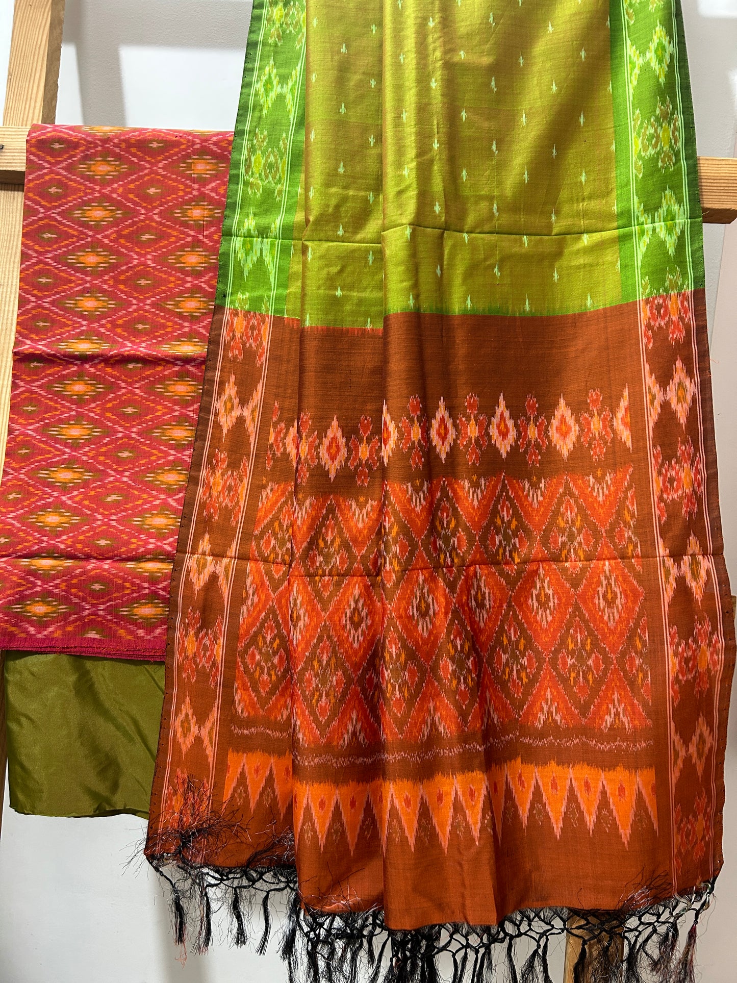 Pochampally Pure Silk Cotton Dress Material