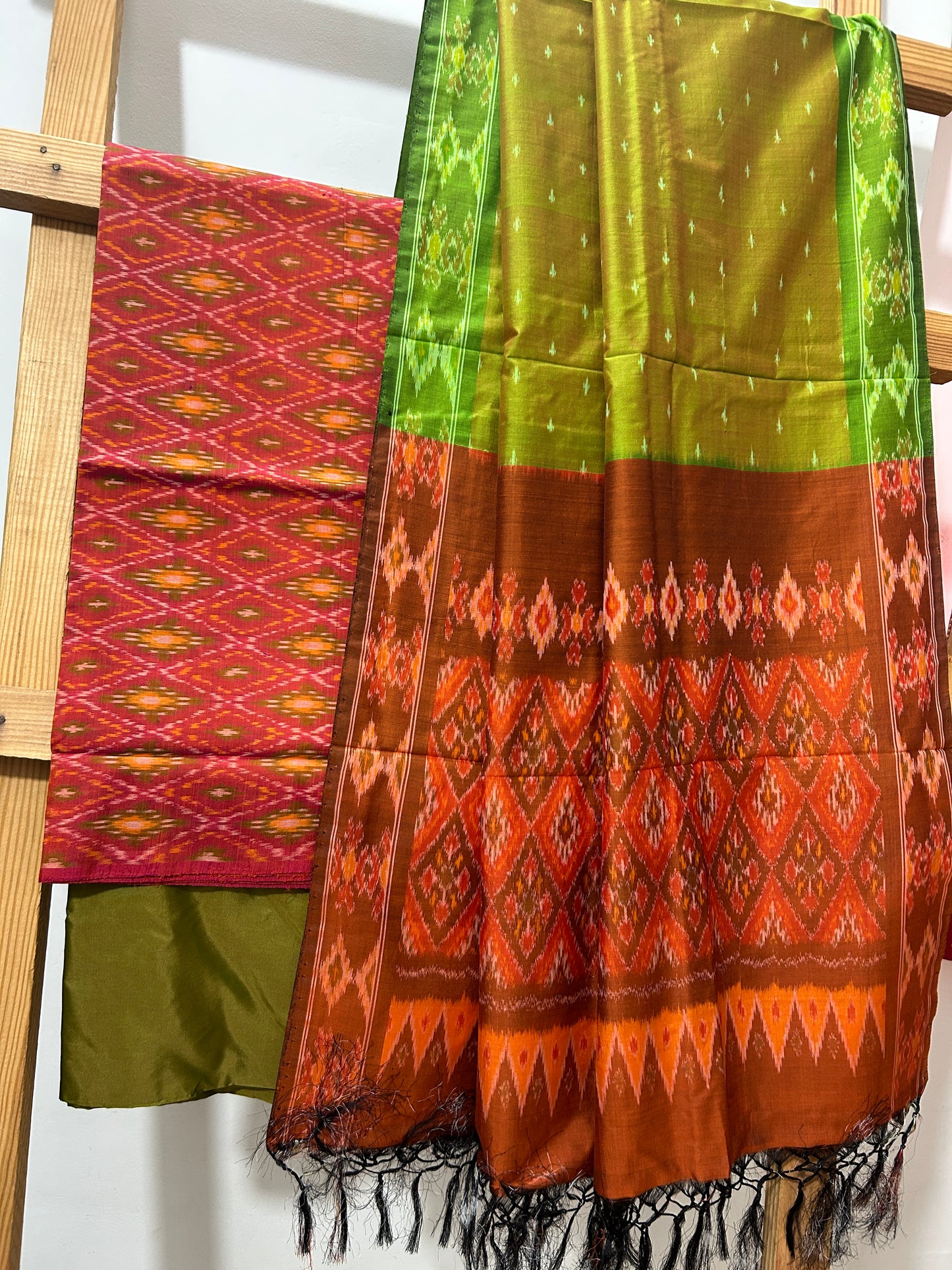 Pochampally Pure Silk Cotton Dress Material