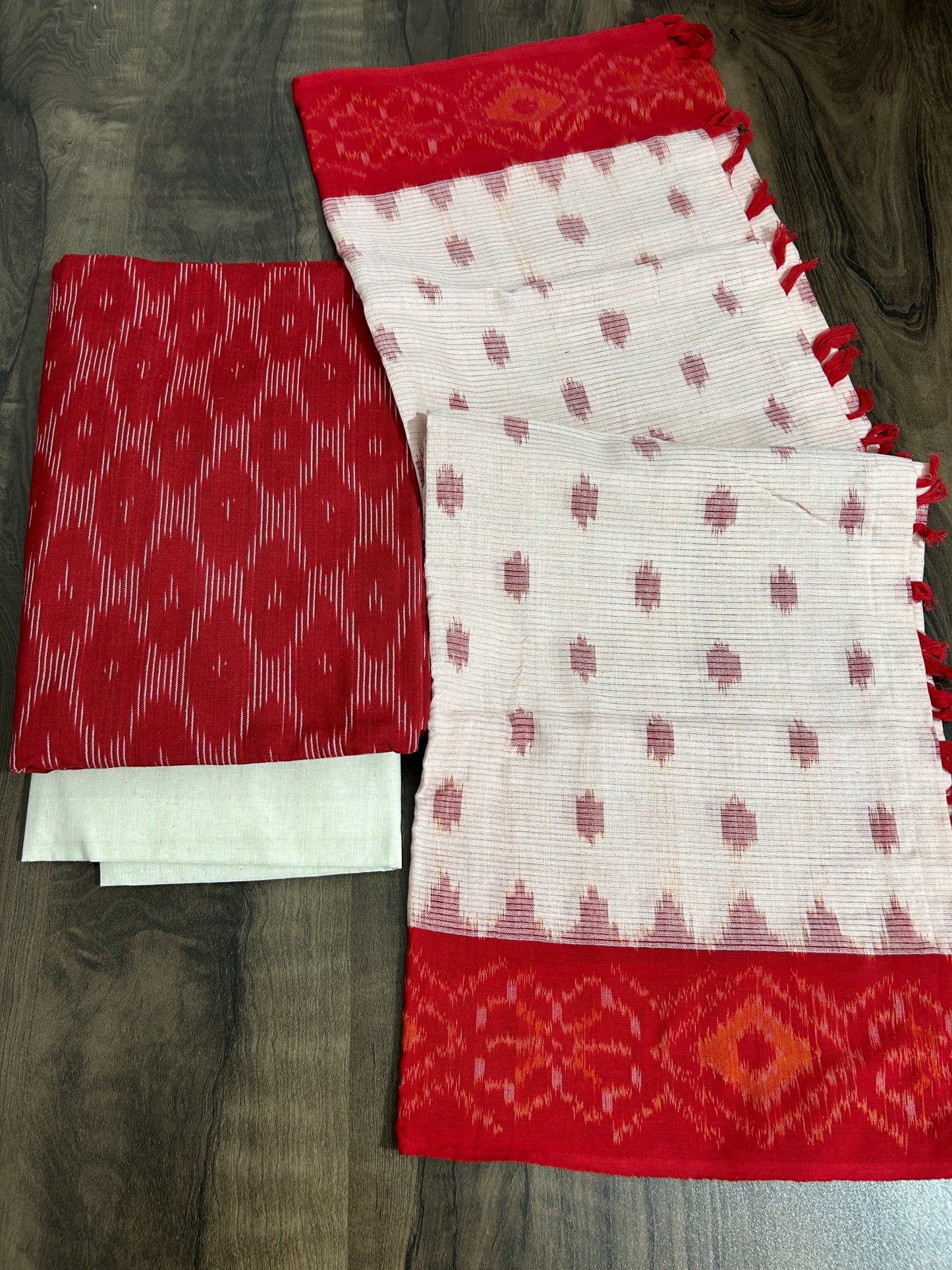 Double Ikat Cotton Dress Material