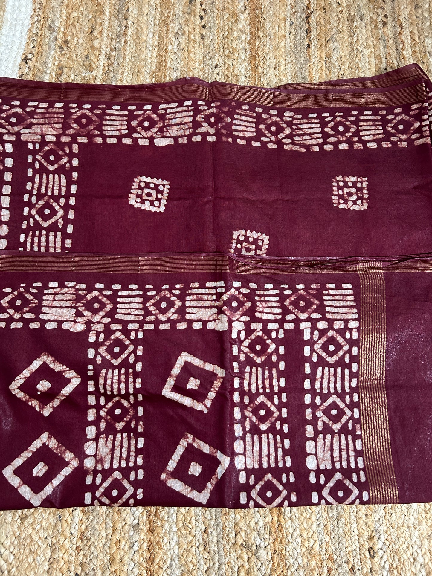 Soft Silk Batik Saree with Blouse