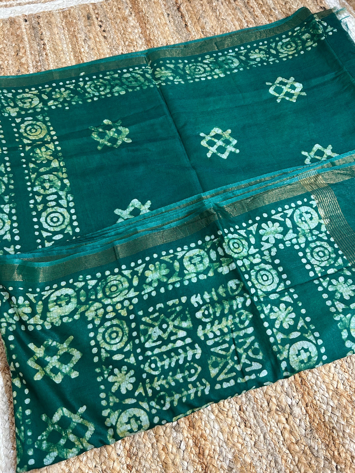 Soft Silk Batik Saree with Blouse