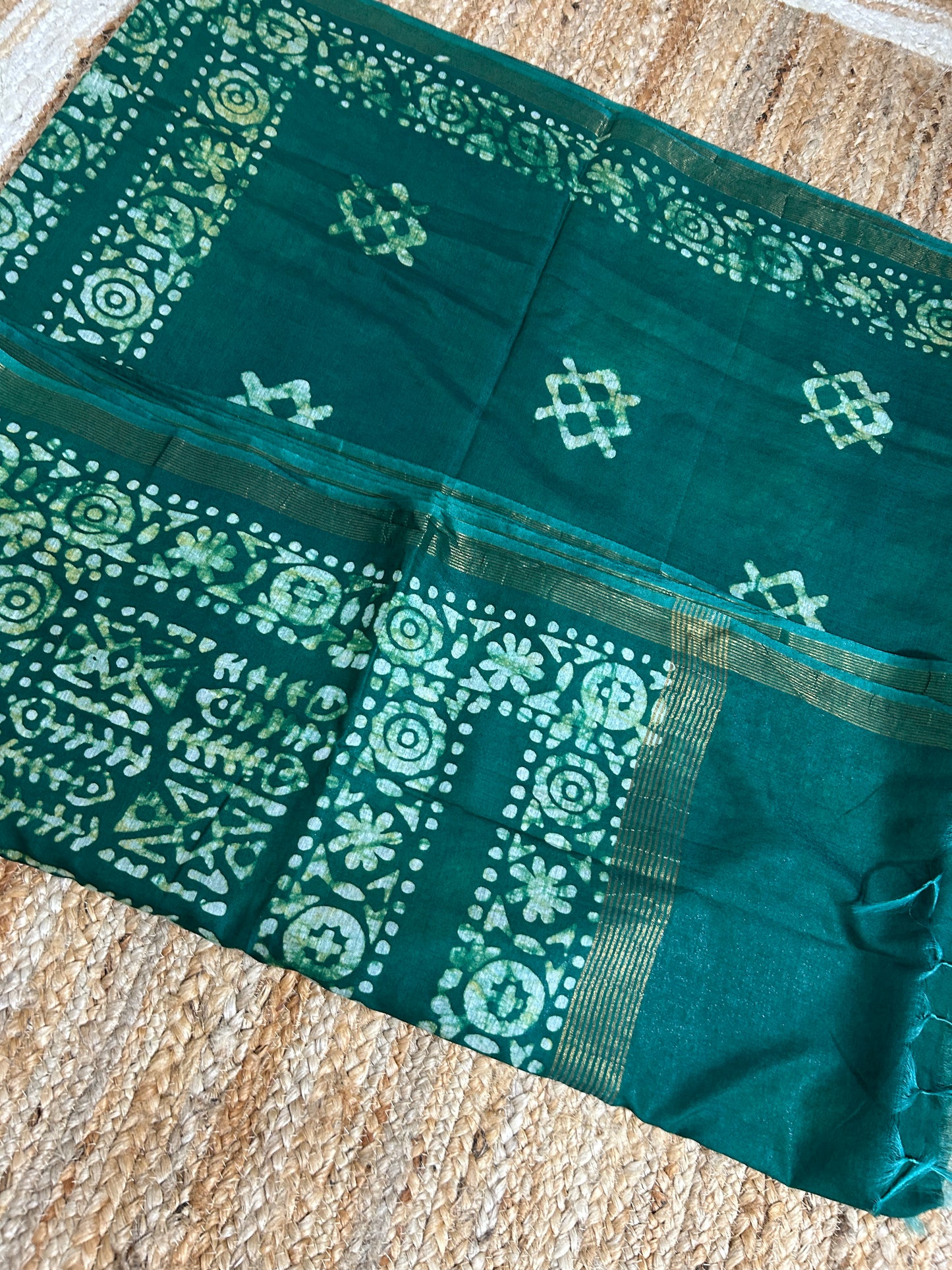 Soft Silk Batik Saree with Blouse