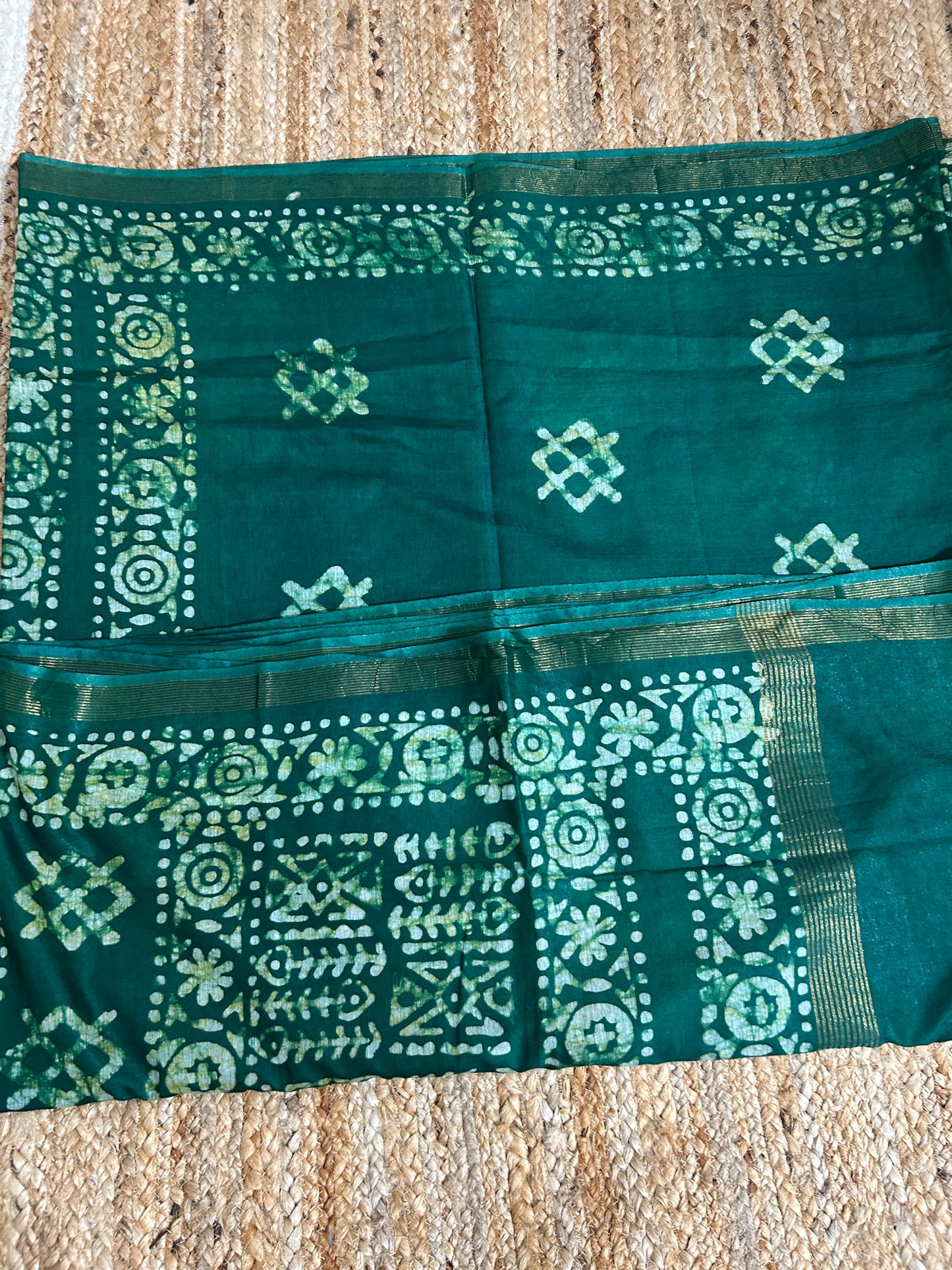 Soft Silk Batik Saree with Blouse
