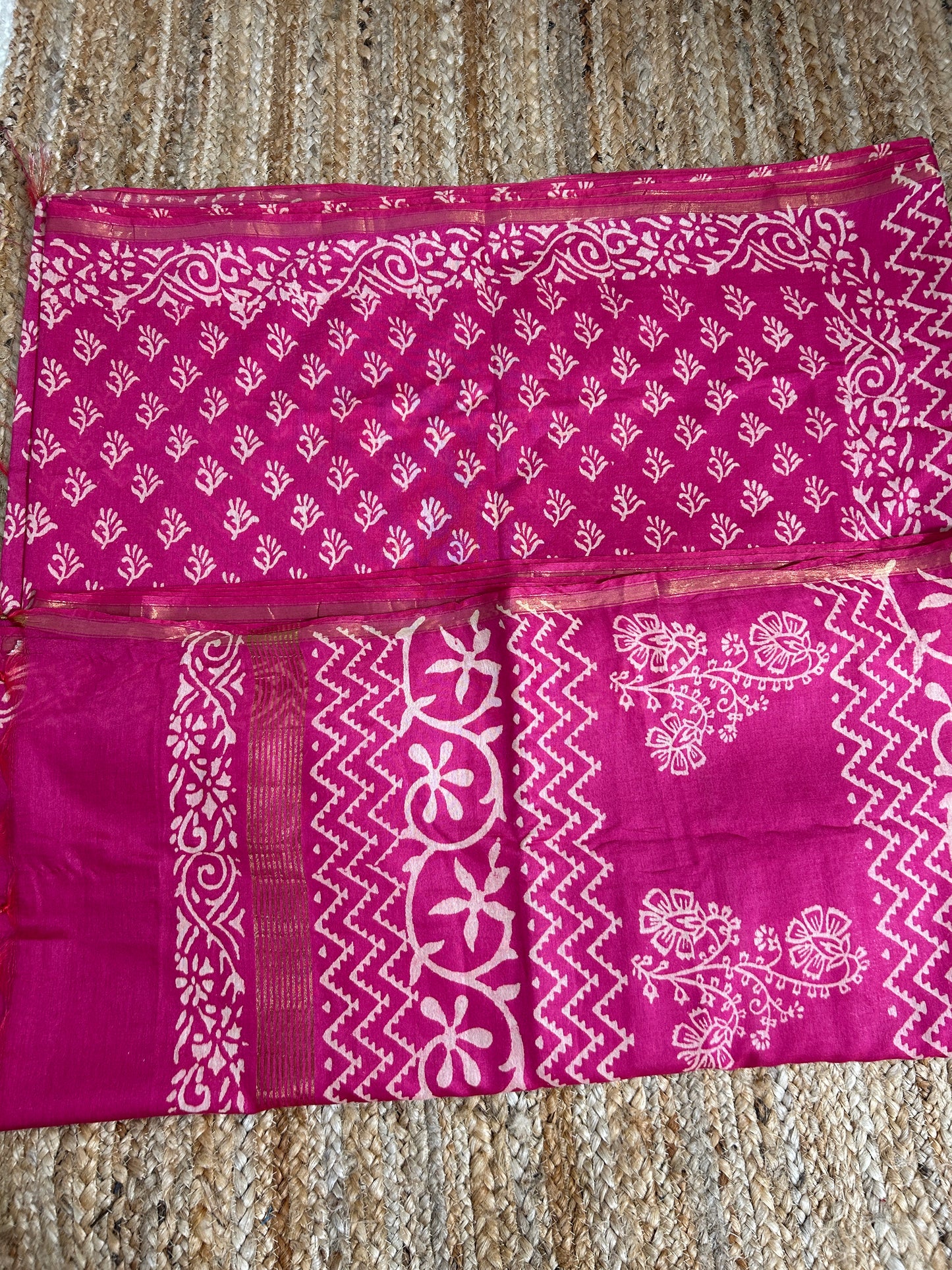 Soft Silk Batik Saree with Blouse