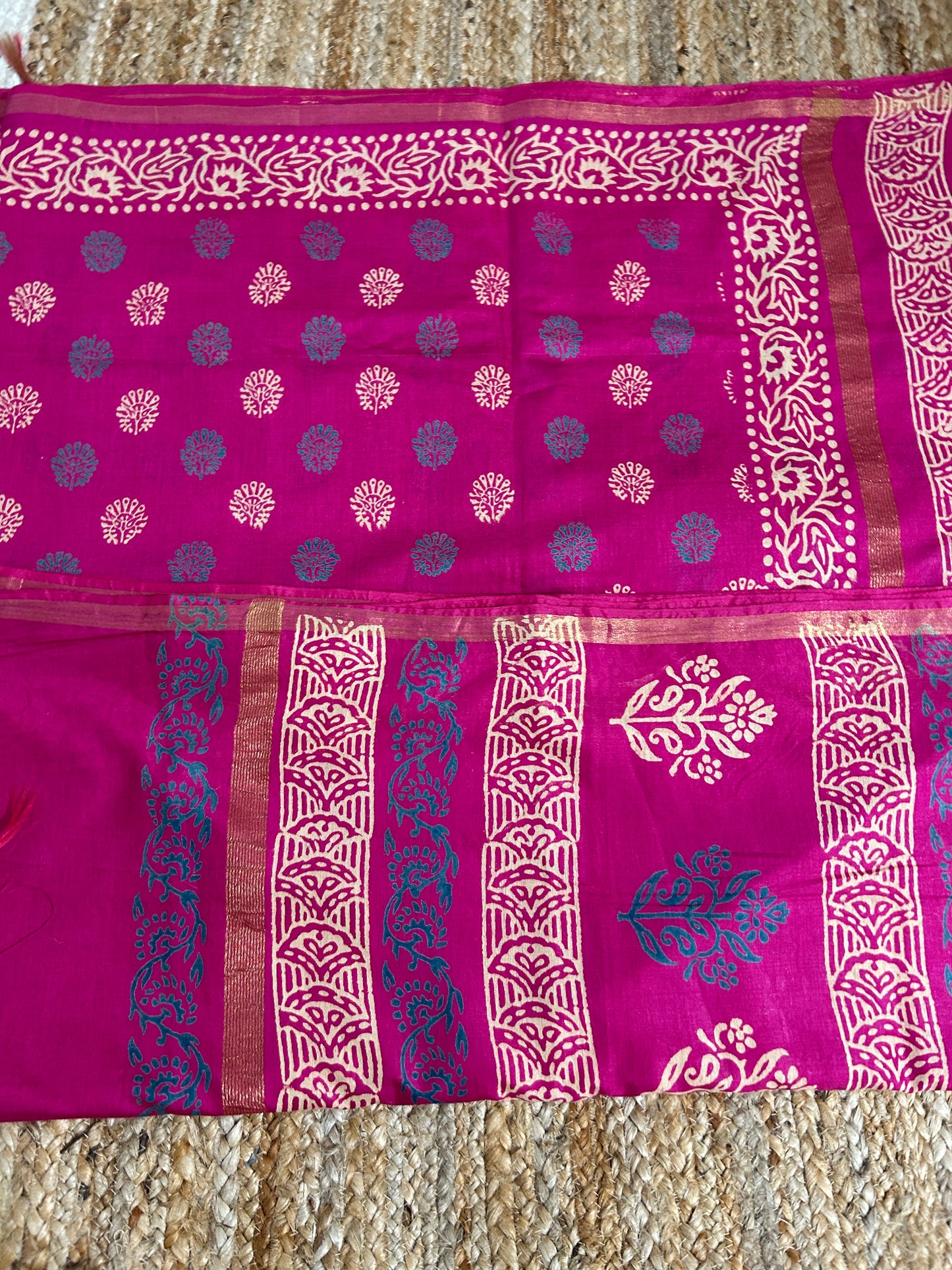 Soft Silk Batik Saree with Blouse