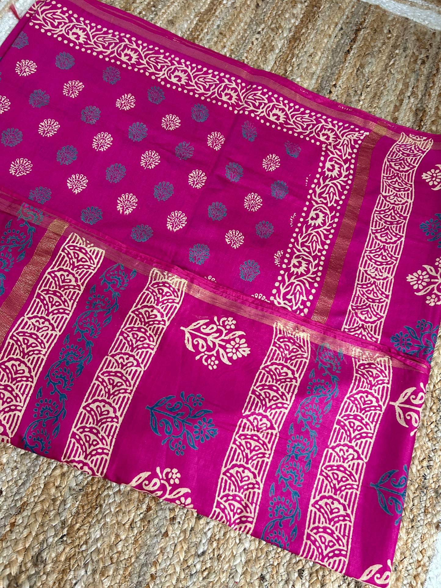 Soft Silk Batik Saree with Blouse
