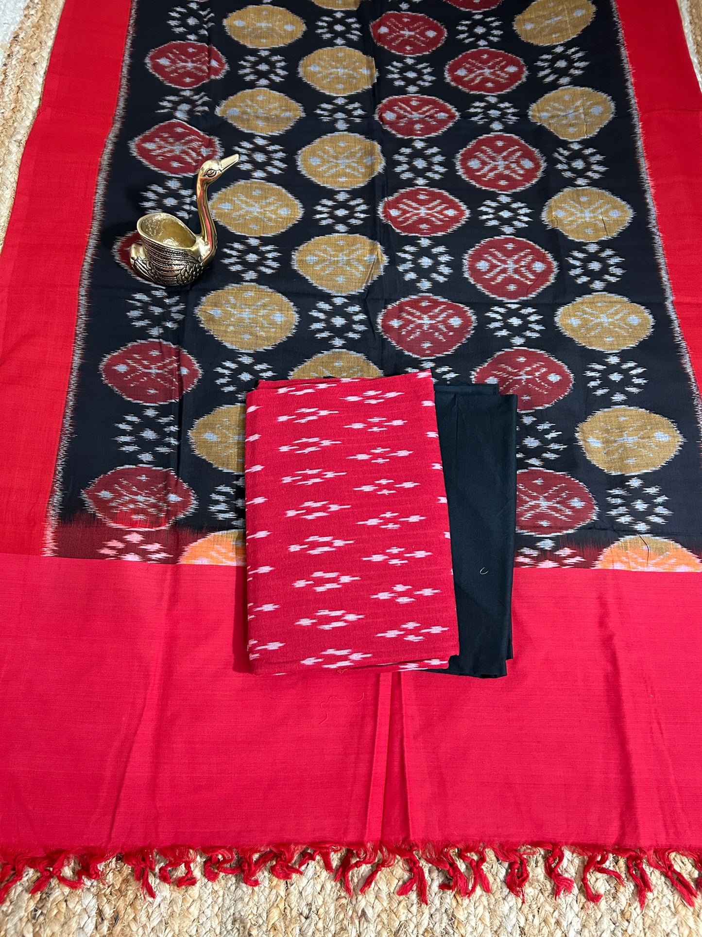 Double Ikat Cotton Dress Material