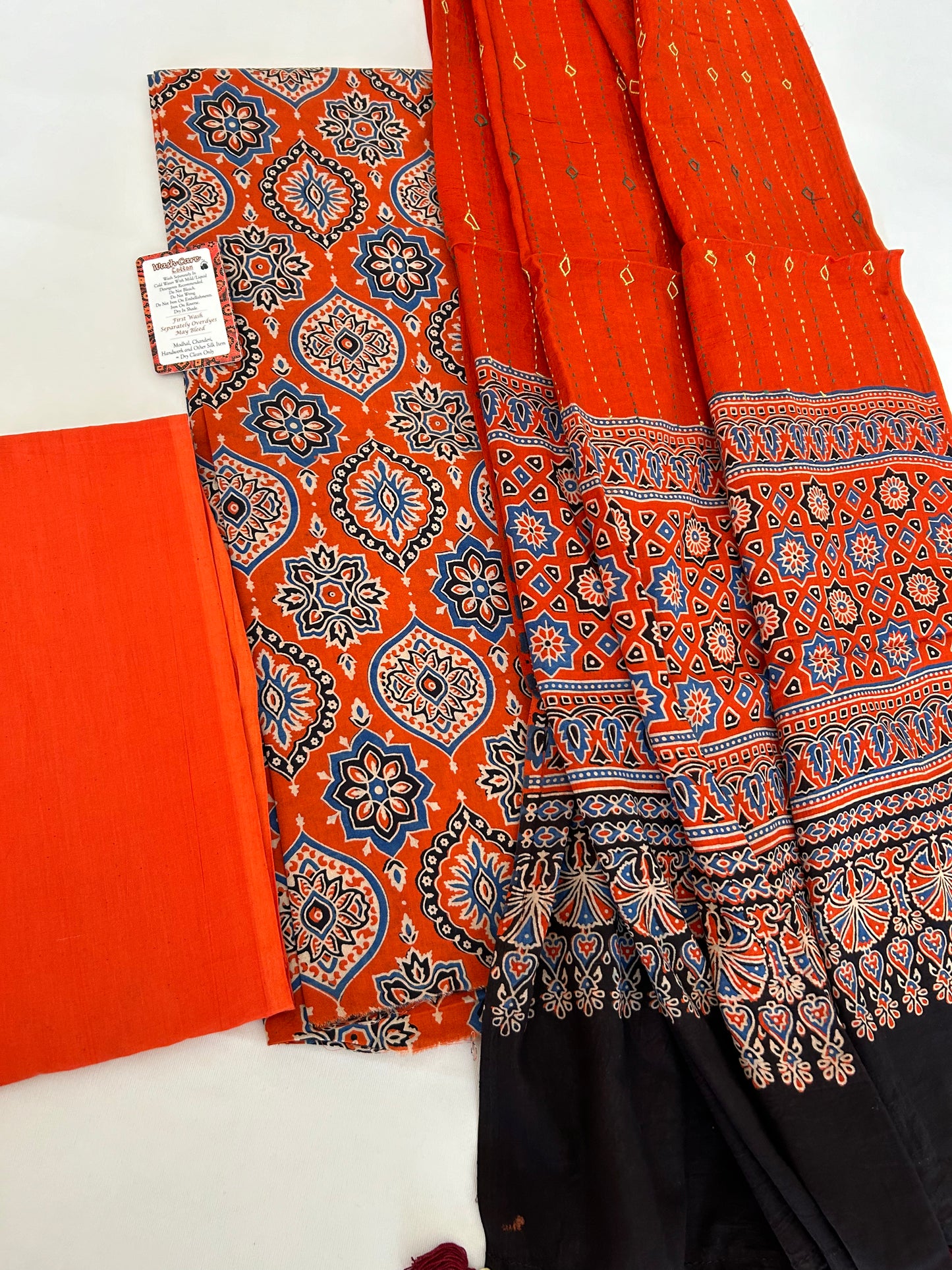 Ajrakh Cotton Dress Material