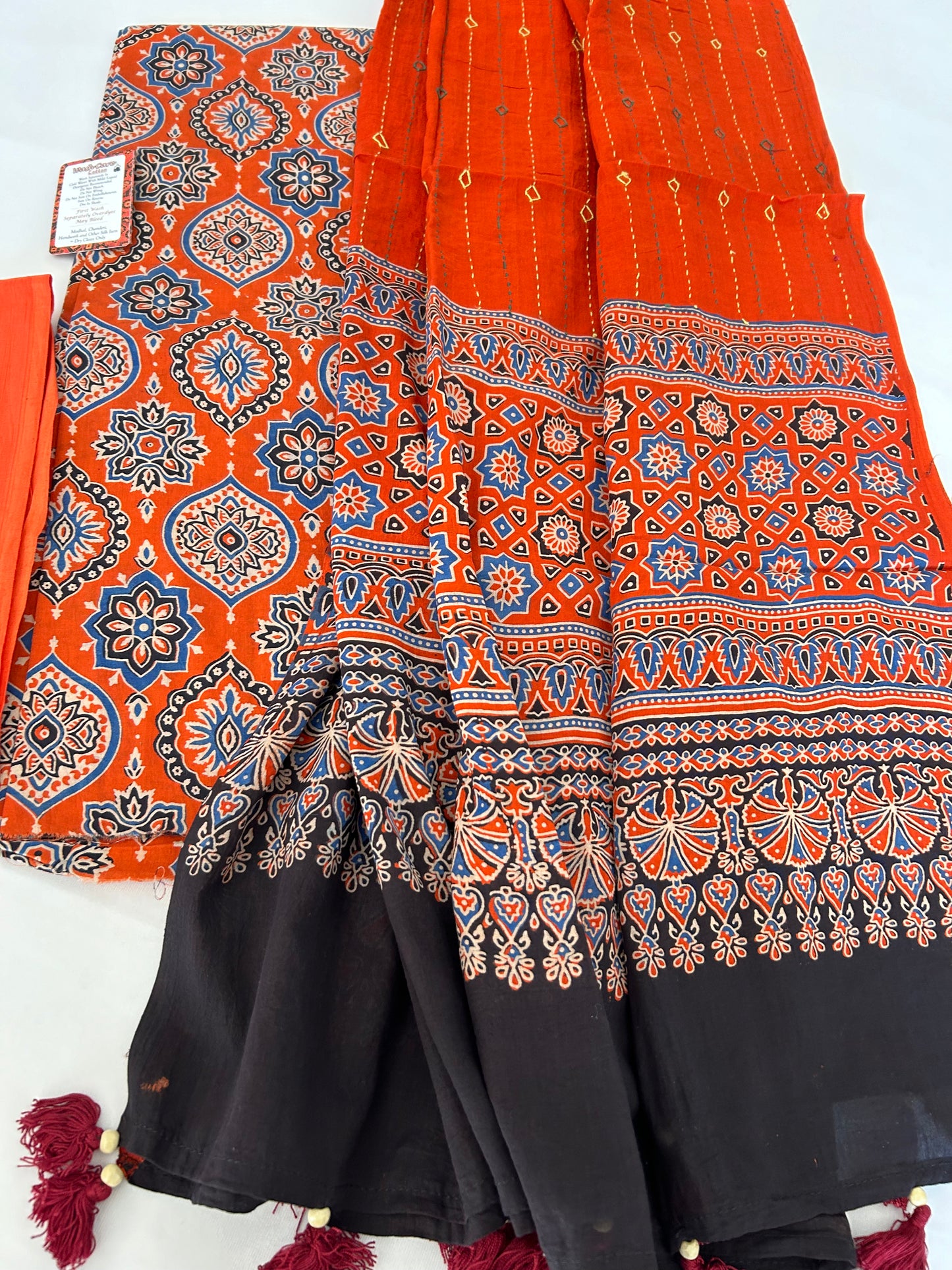 Ajrakh Cotton Dress Material
