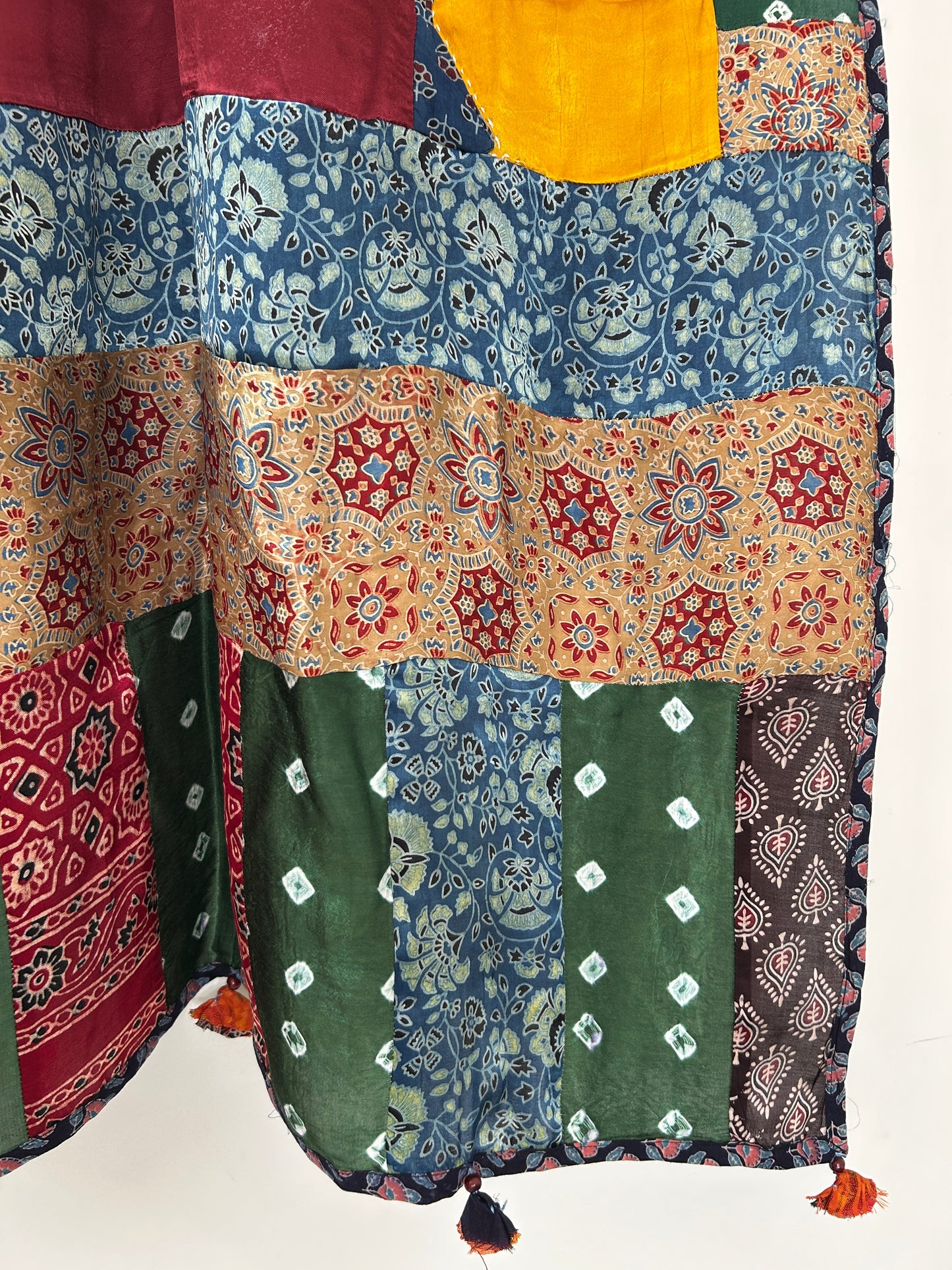 Ajrakh Patch Work Modal Silk Dupatta