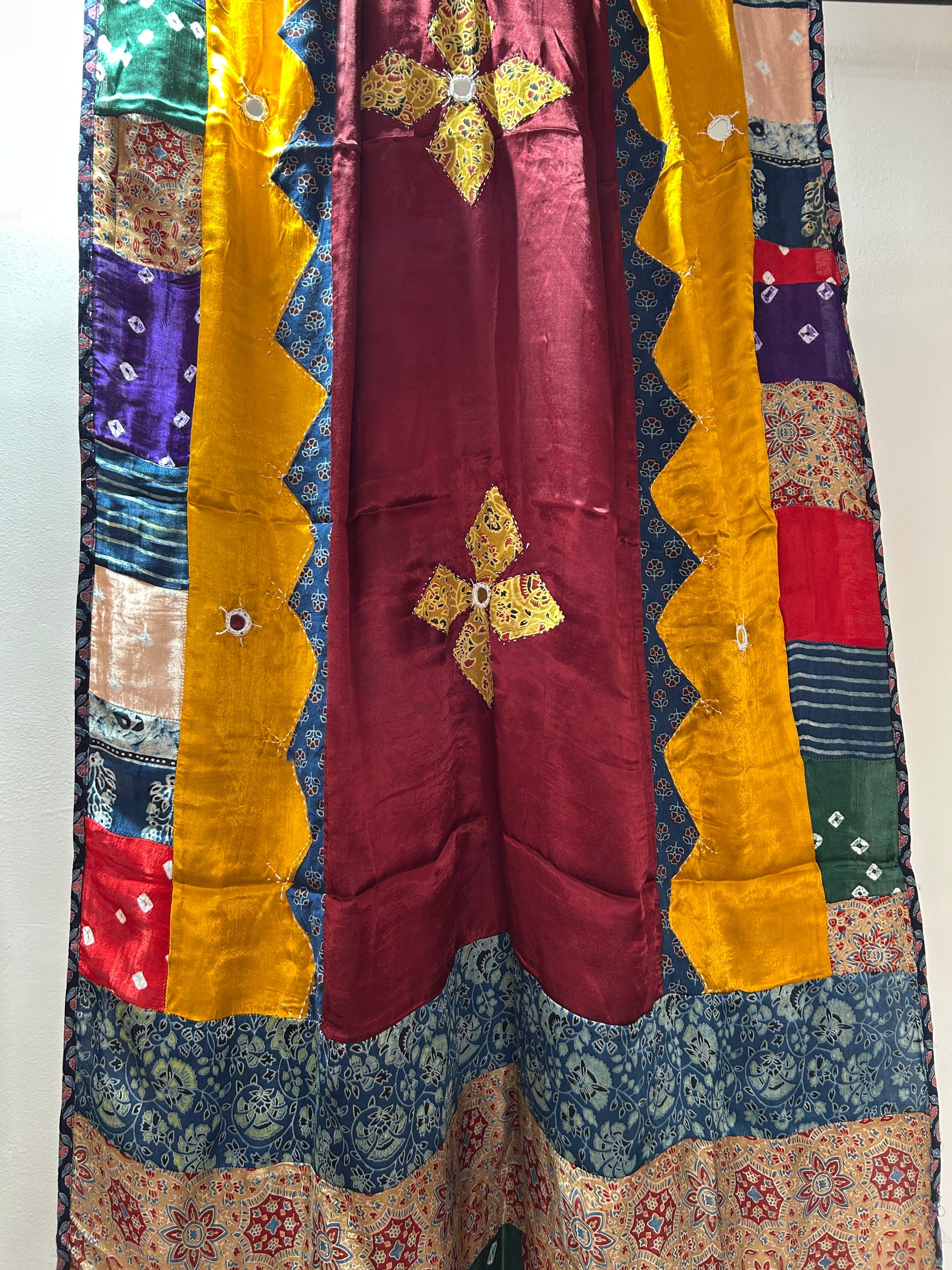 Ajrakh Patch Work Modal Silk Dupatta
