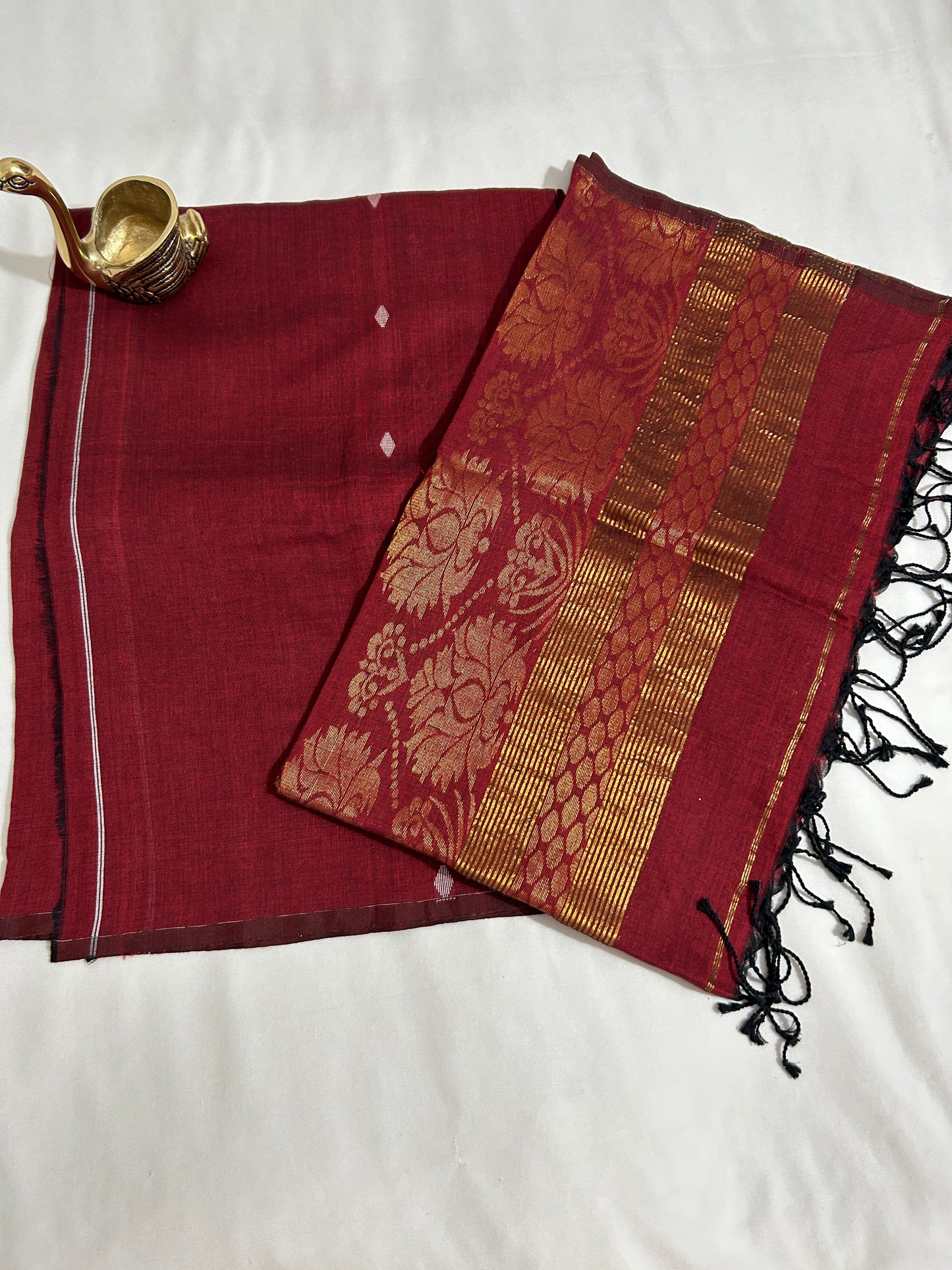 Jamdani Linen Cotton 2 pc Dress Material