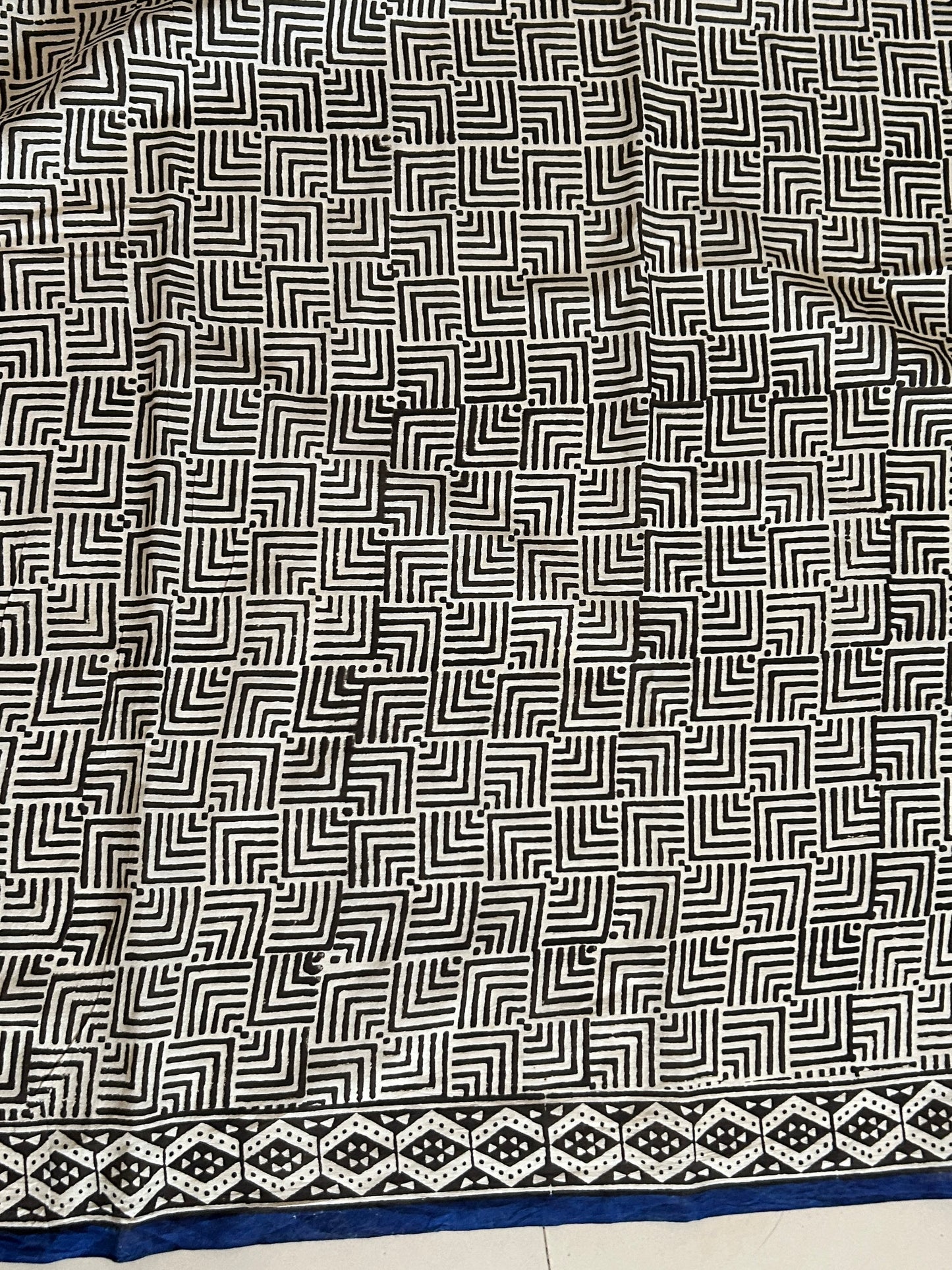 Hand BlockPrint Cotton Saree with Blouse