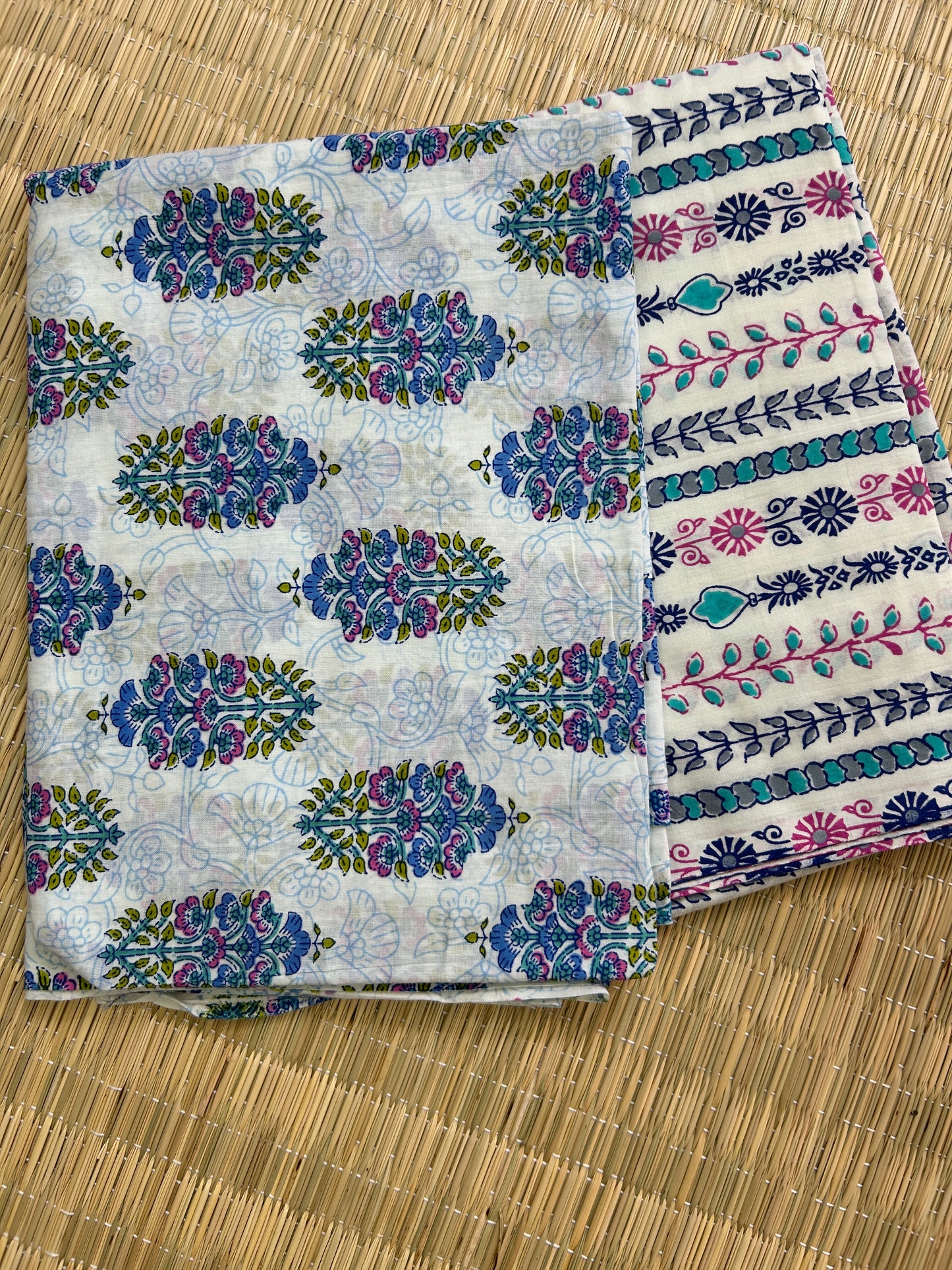 Hand BlockPrint Cotton Top Bottom Set (TB-8)