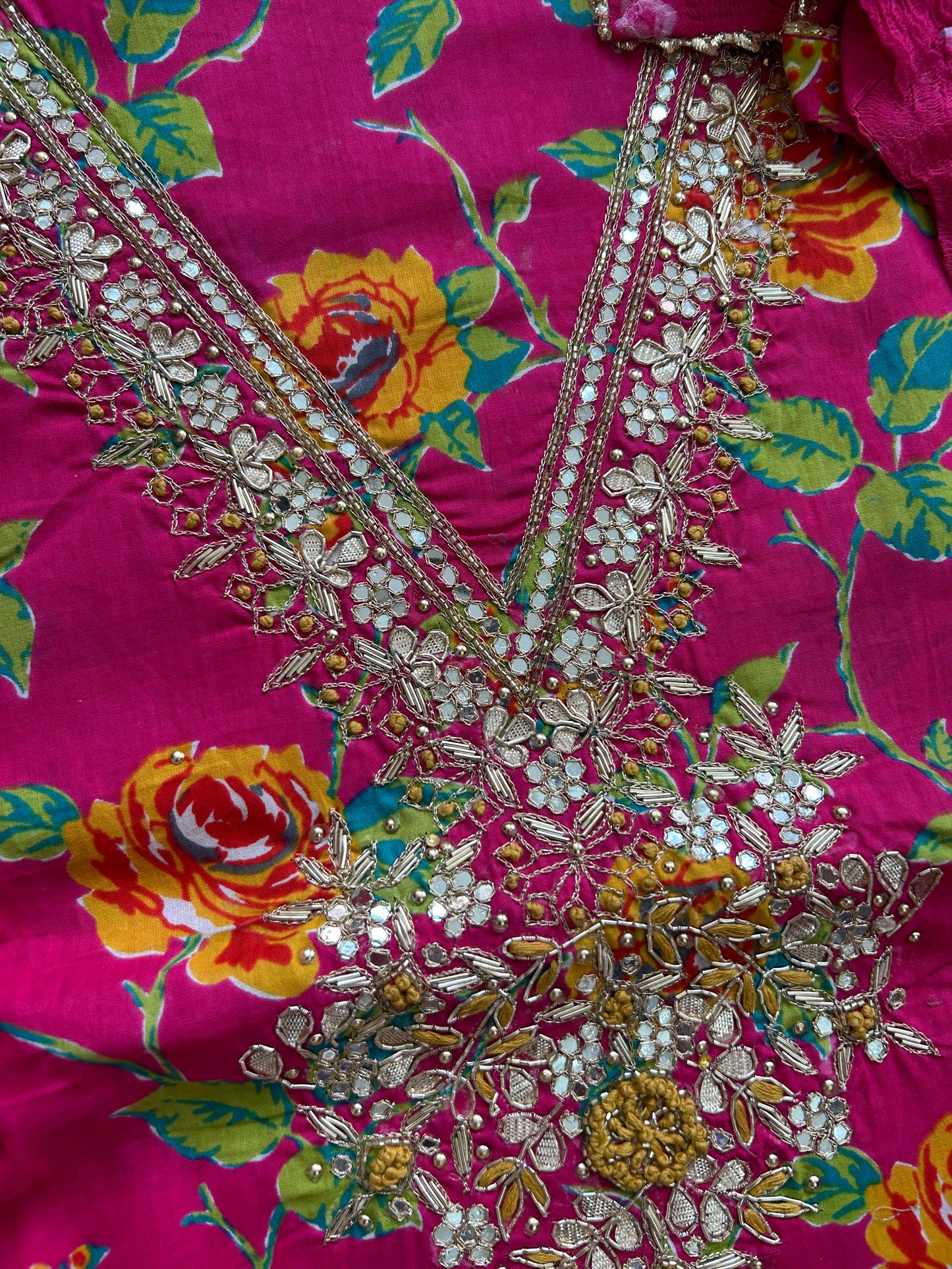 Cotton Handwork Dress Material