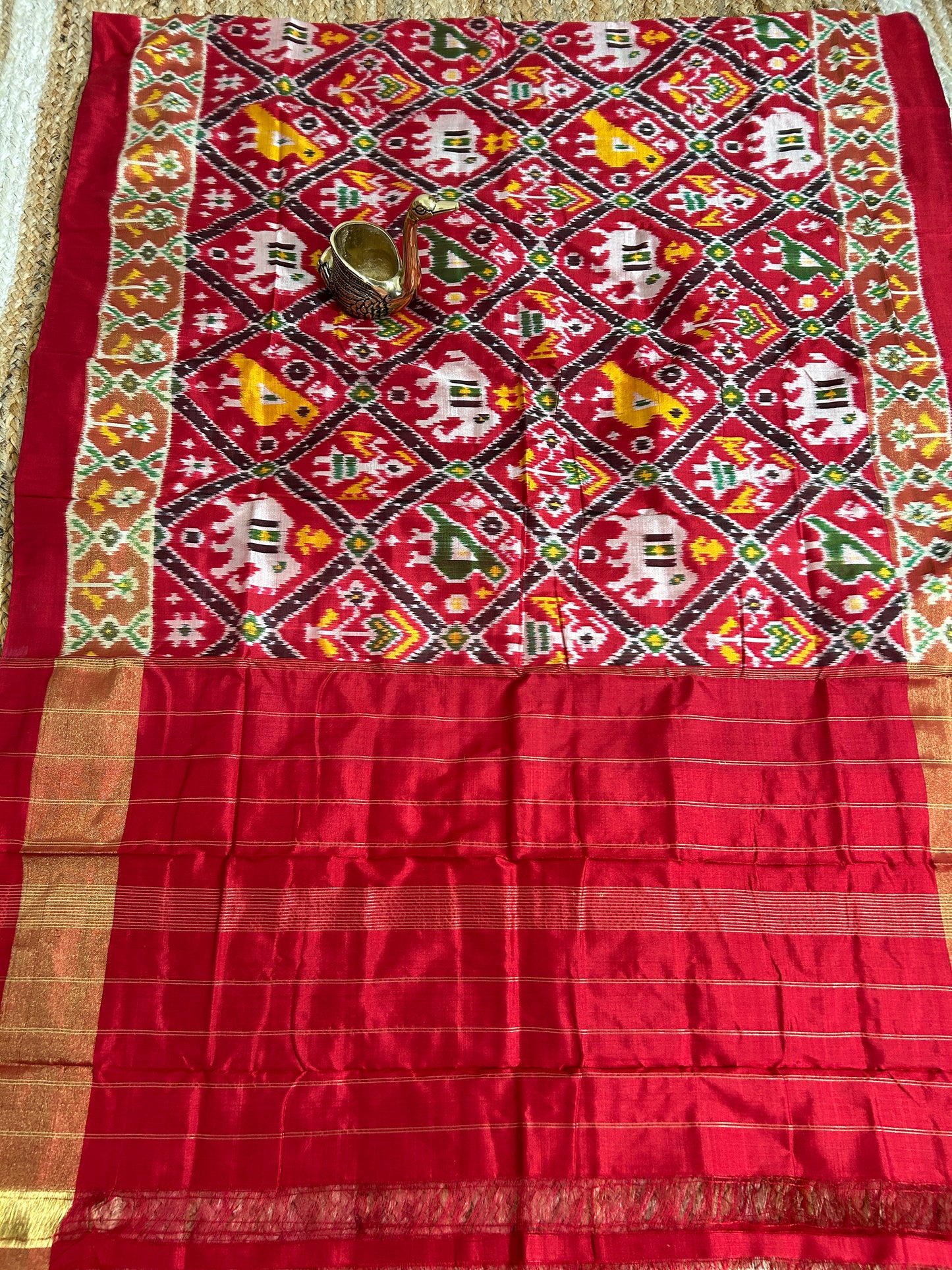 Pochampally Pure Silk Narikunj Dupatta