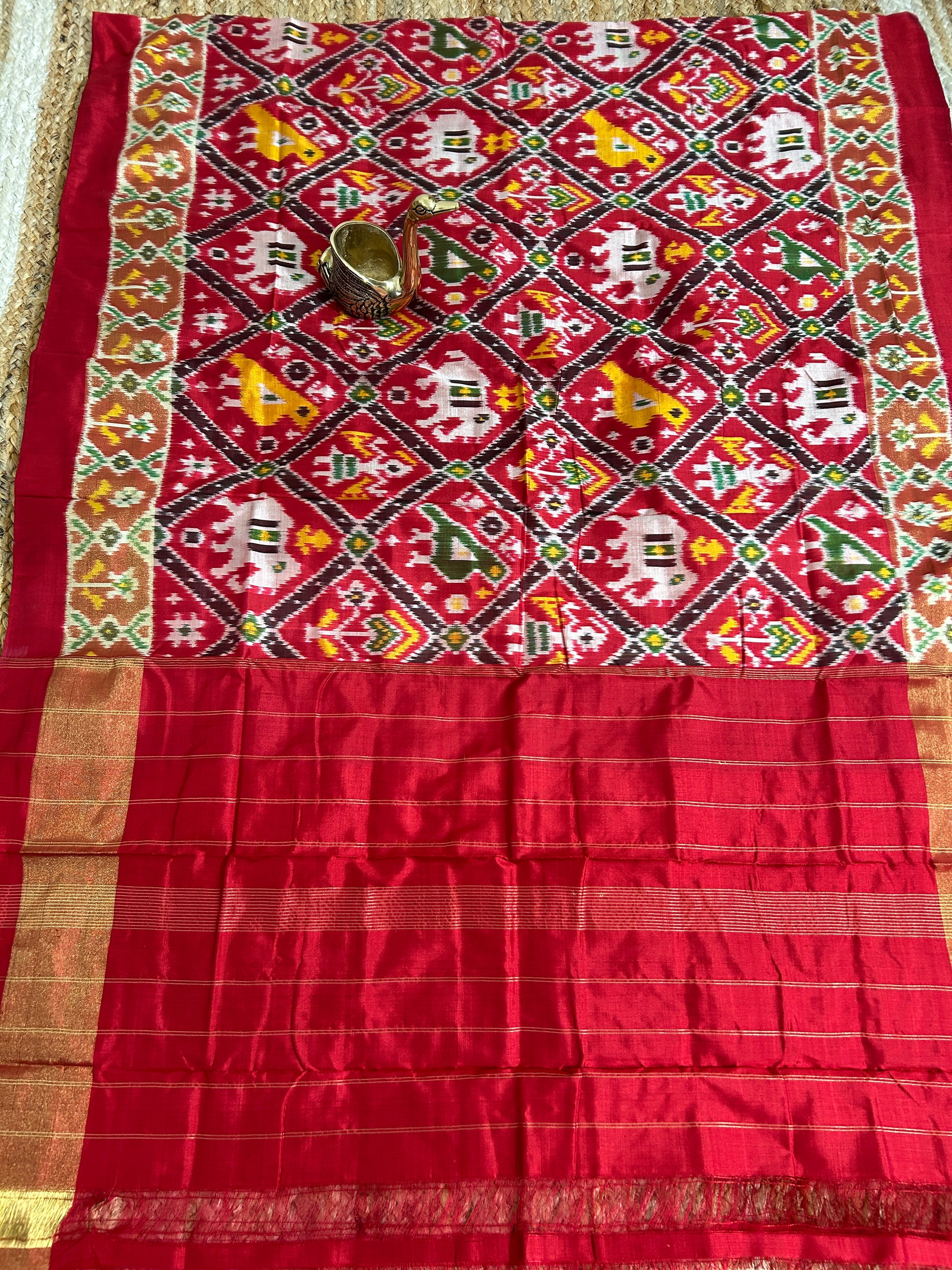 Pochampally Pure Silk Narikunj Dupatta