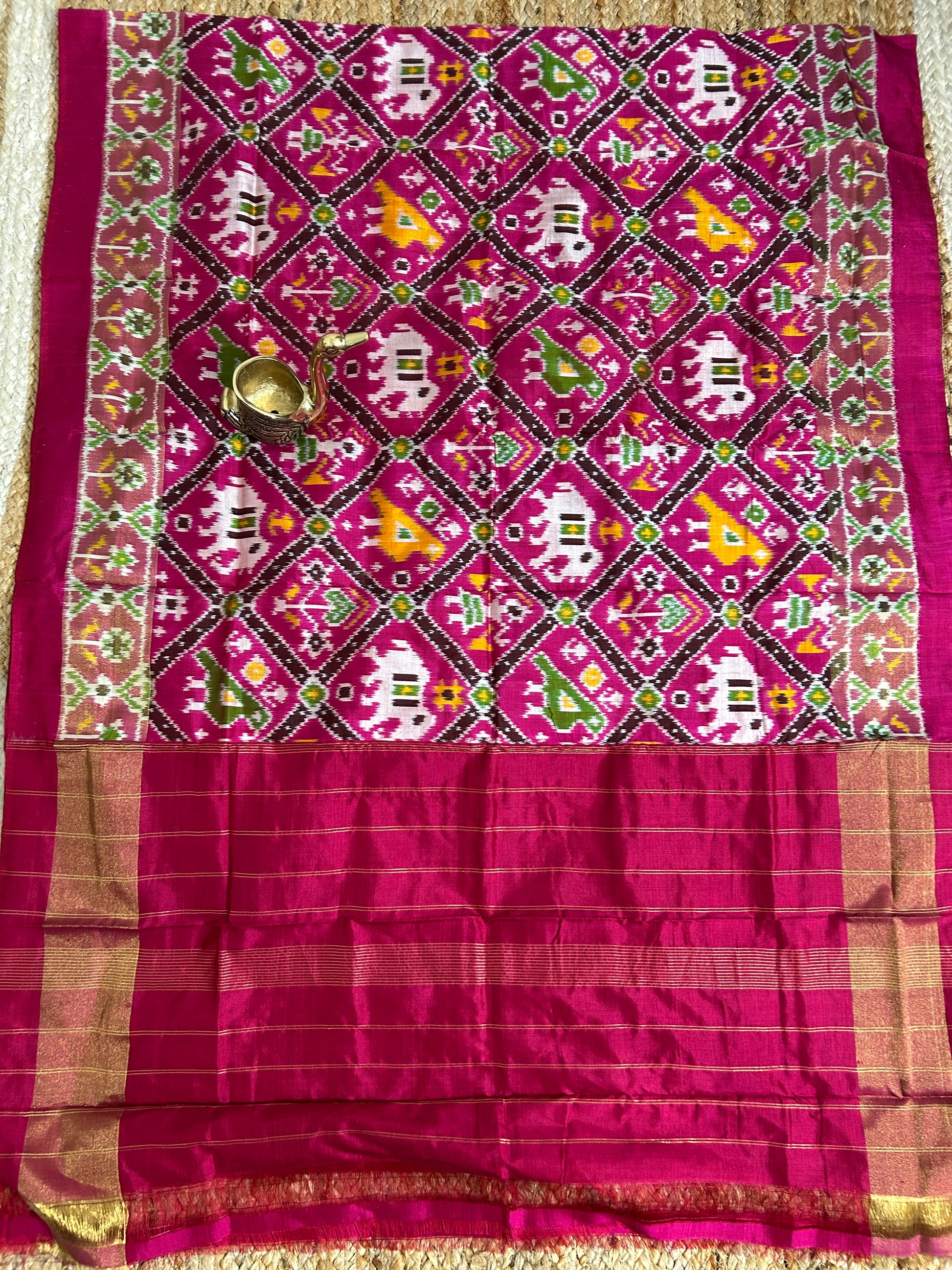 Pochampally Pure Silk Narikunj Dupatta