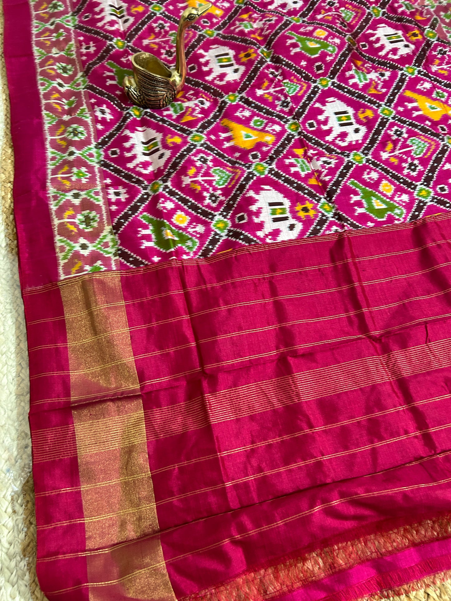Pochampally Pure Silk Narikunj Dupatta