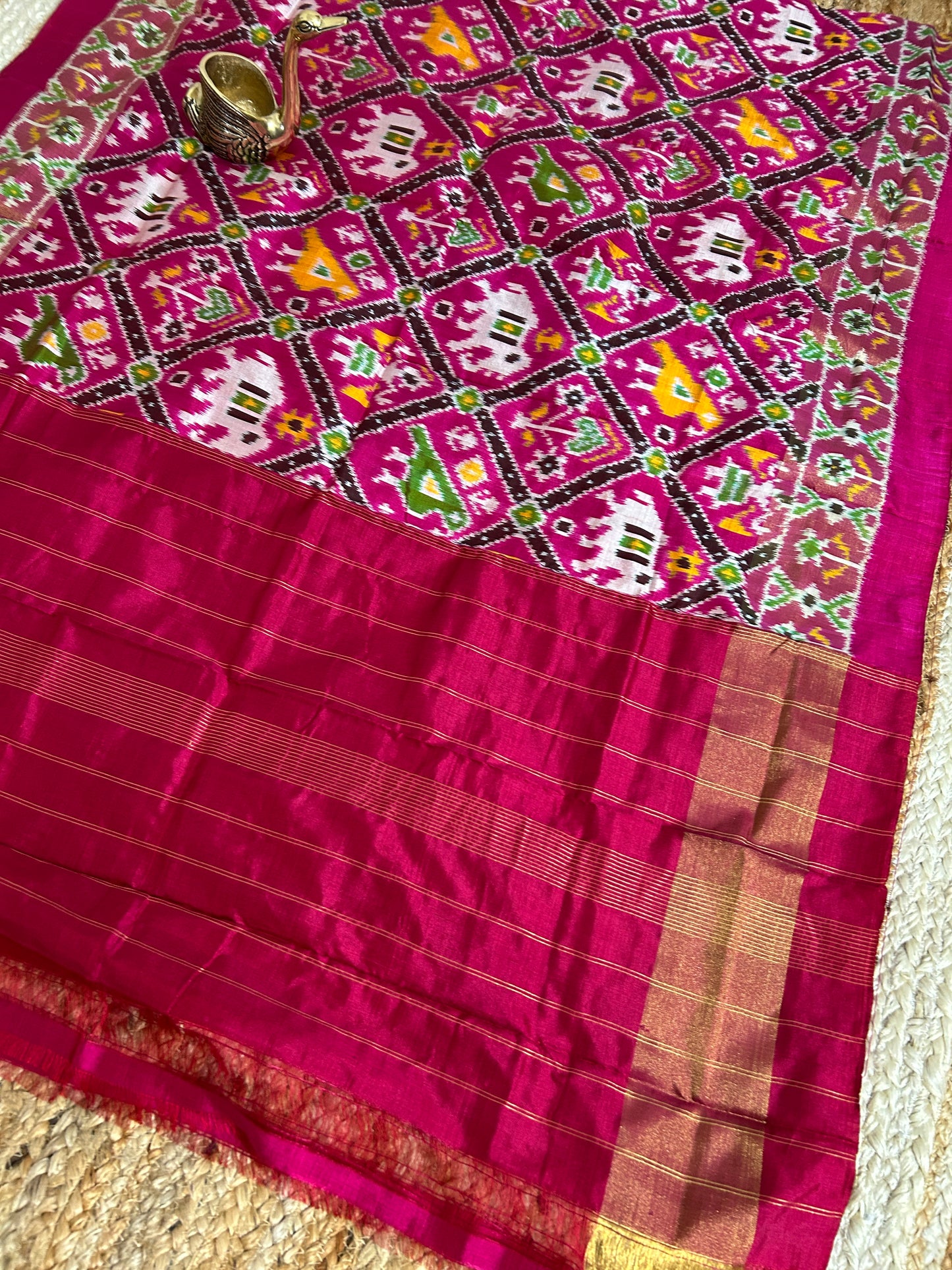 Pochampally Pure Silk Narikunj Dupatta