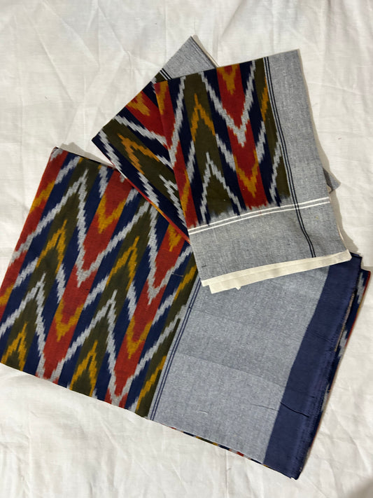 Ikat Double Cot Cotton Bedsheet