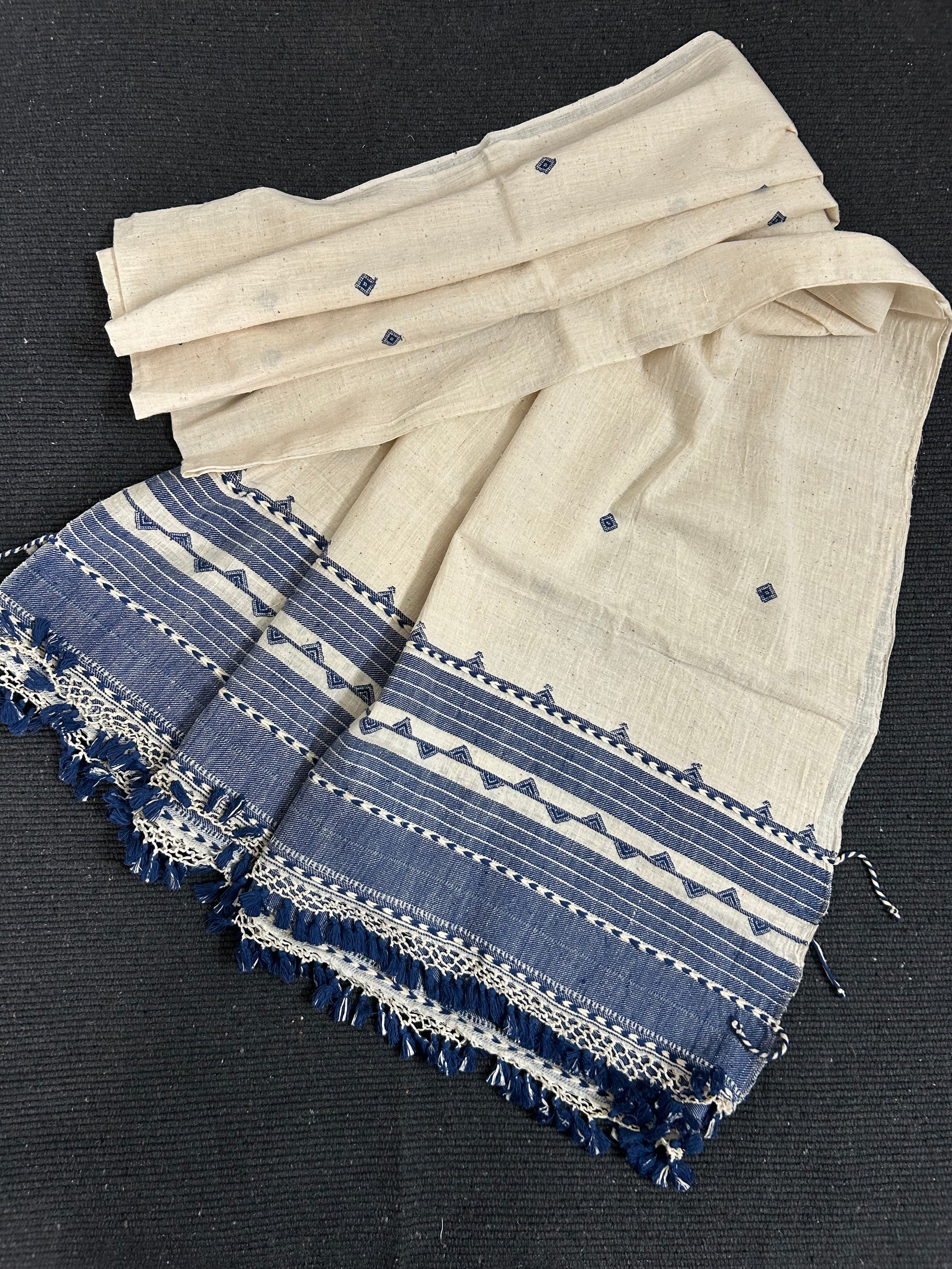 Kala Cotton Bhujodi Kutchh Embroidered Dupatta