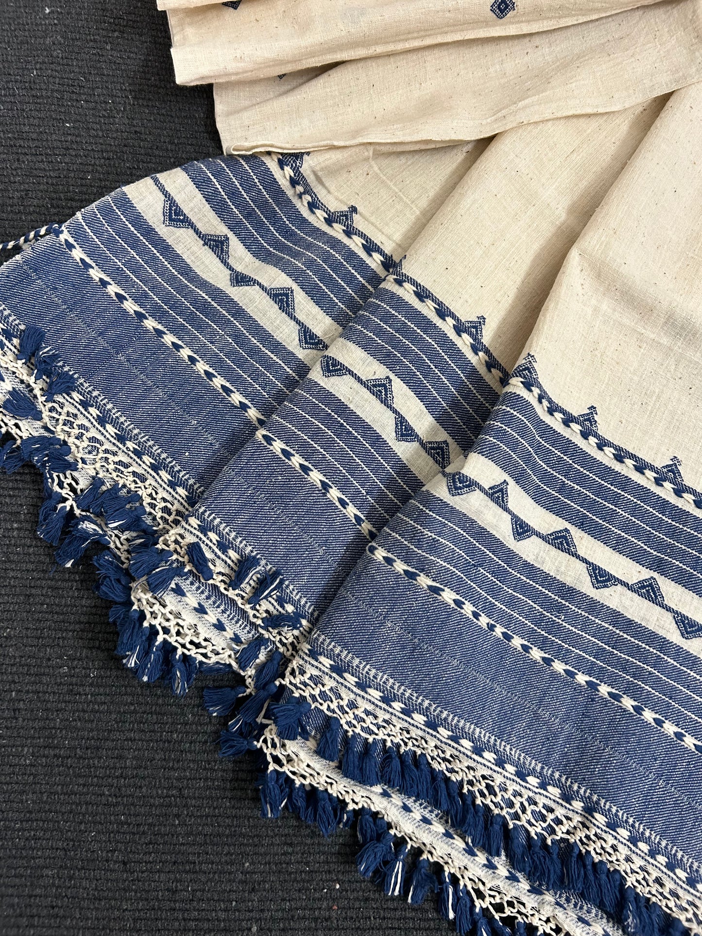 Kala Cotton Bhujodi Kutchh Embroidered Dupatta