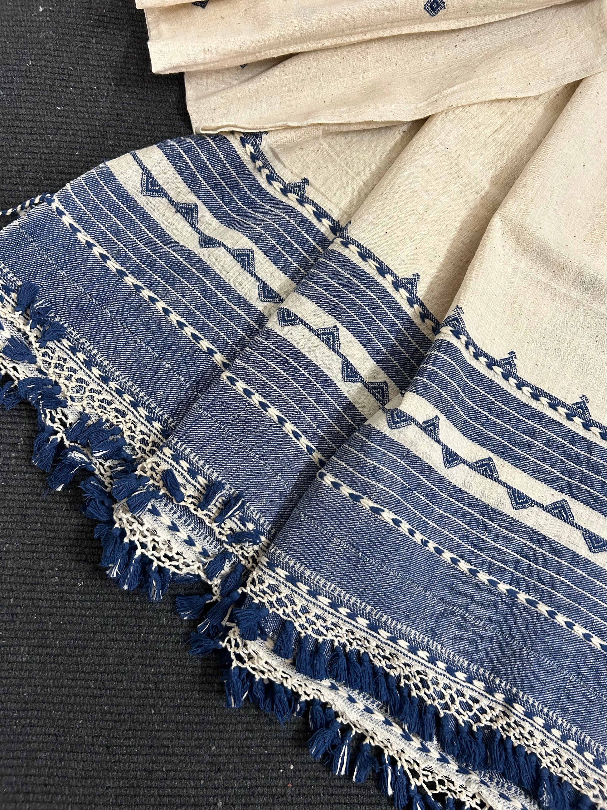 Kala Cotton Bhujodi Kutchh Embroidered Dupatta