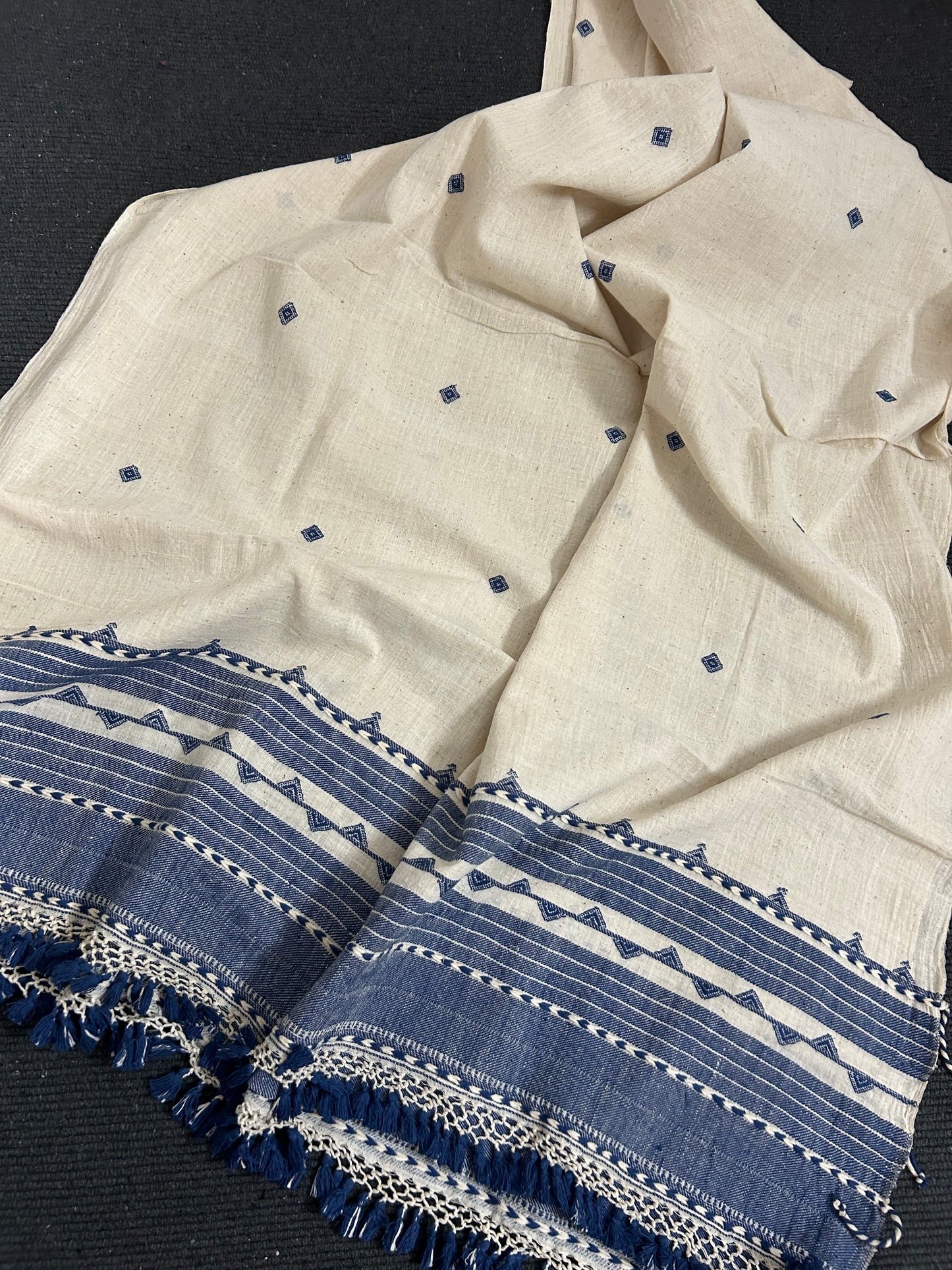 Kala Cotton Bhujodi Kutchh Embroidered Dupatta