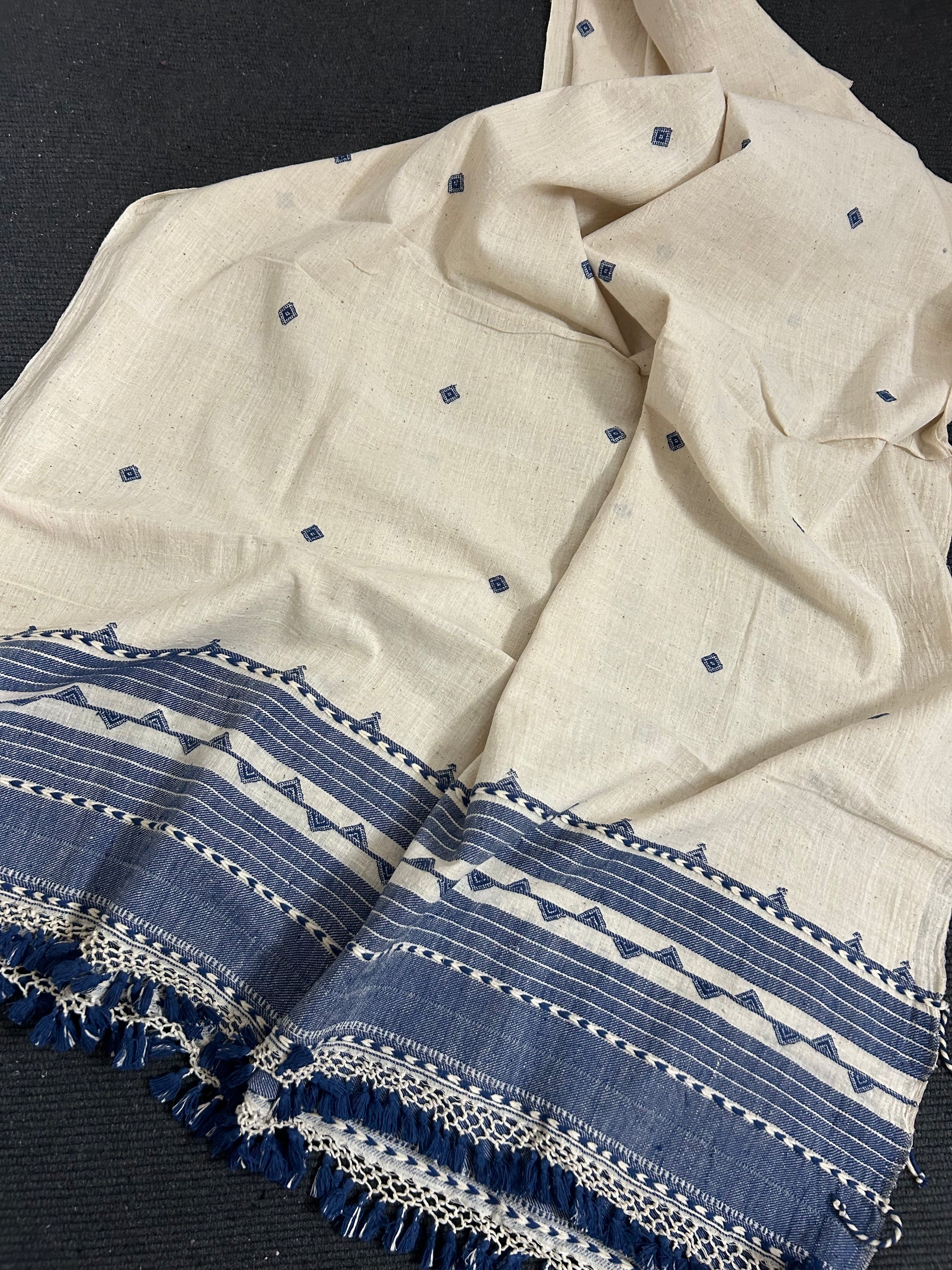 Kala Cotton Bhujodi Kutchh Embroidered Dupatta