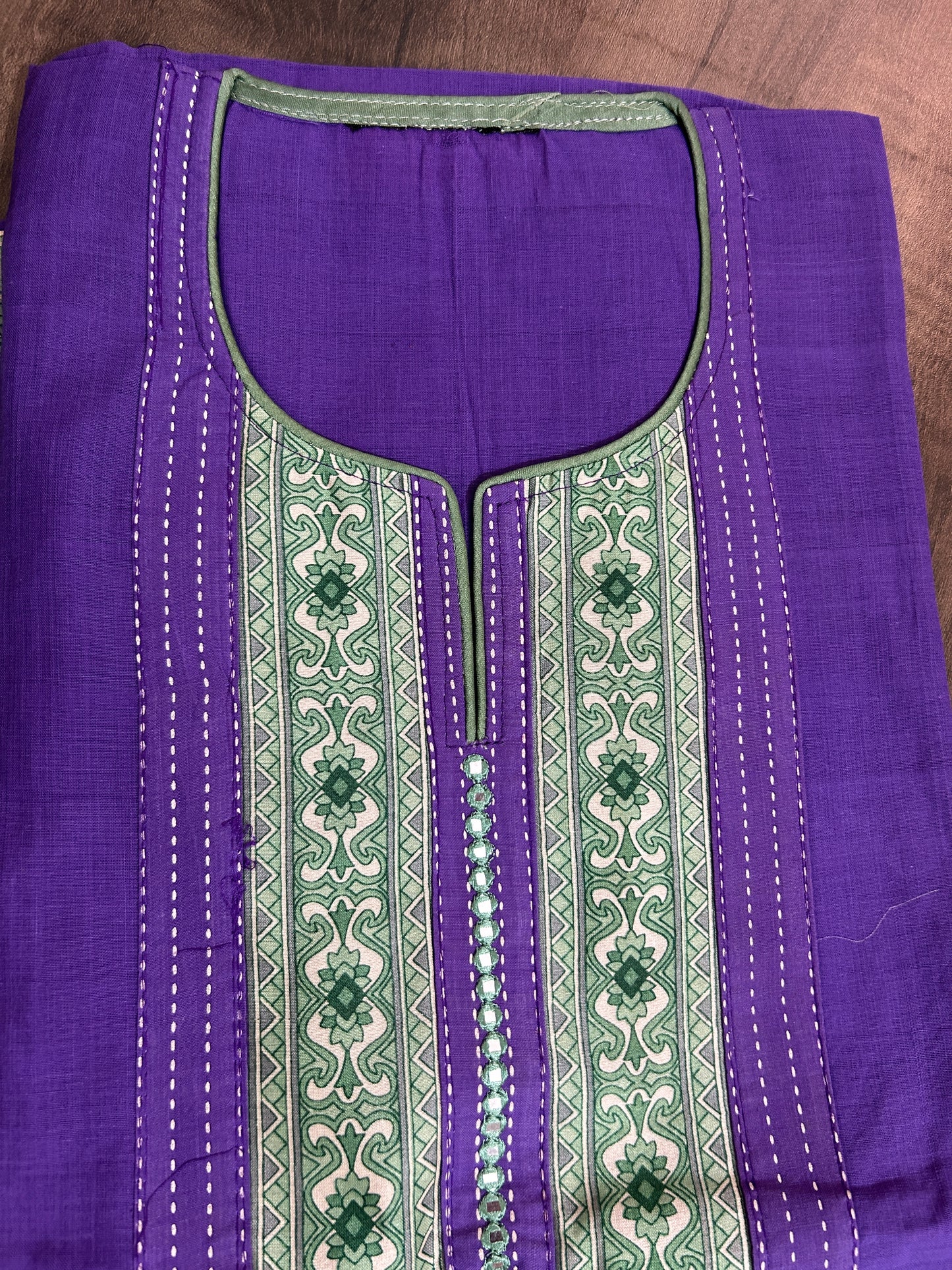 Mangalgiri Cotton Kurti with mirror work