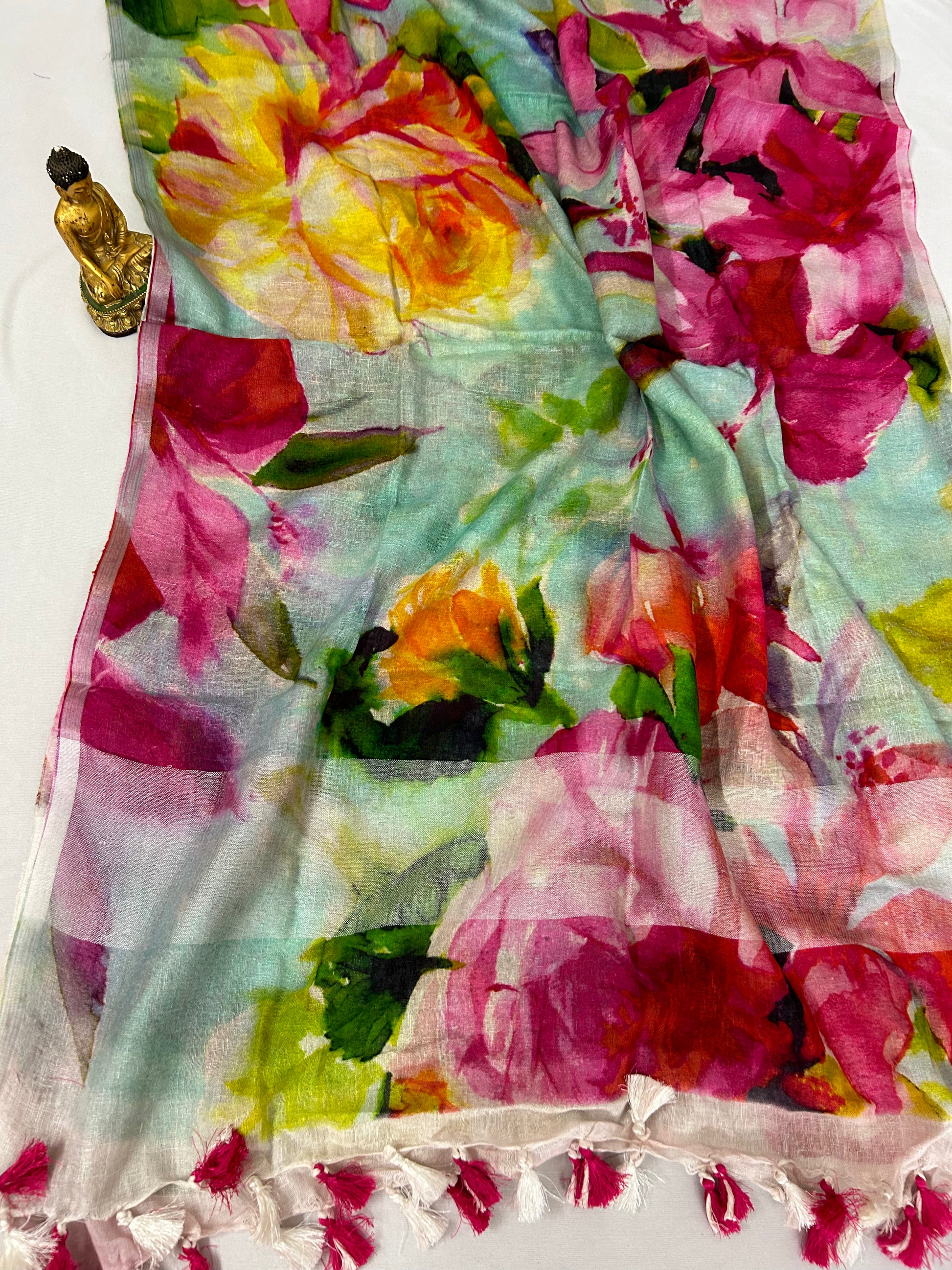 Pure Linen Digital Print Dupatta