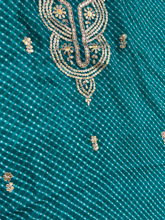 Georgette Kurti with Gotapatti Work