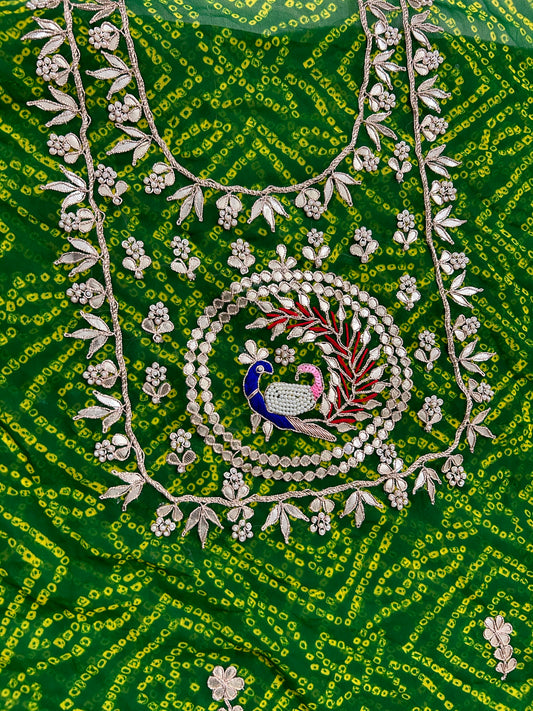 Georgette Kurti with Gotapatti and Jardosi Work