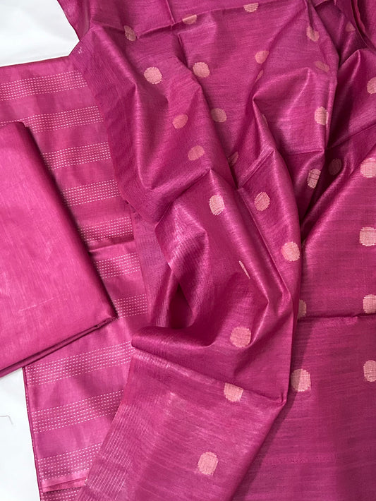 Katan Silk Cotton Dress Material