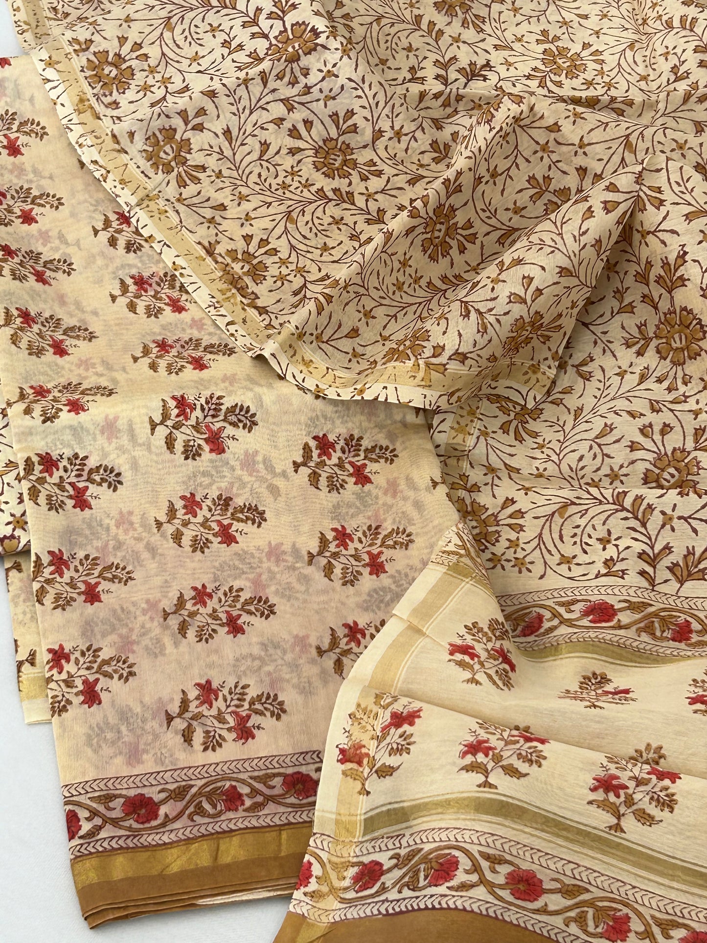 chanderi silk cotton dress material