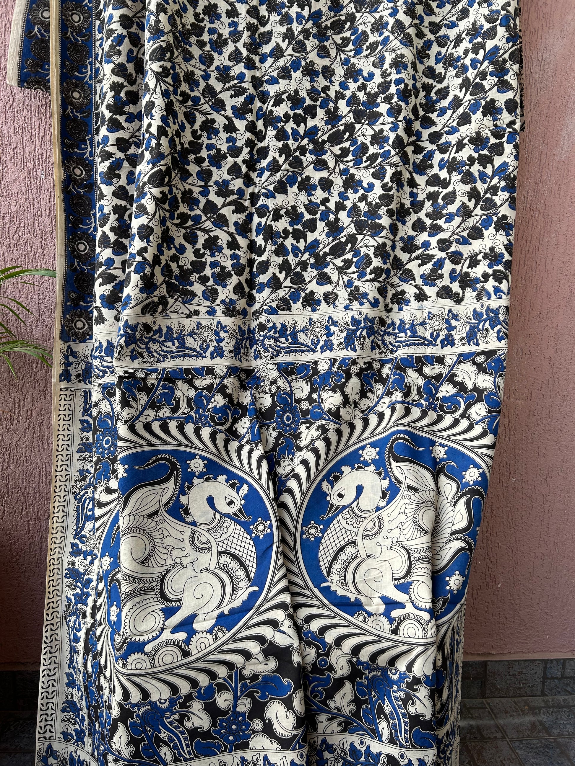 Kalamkari Cotton Saree with Blouse
