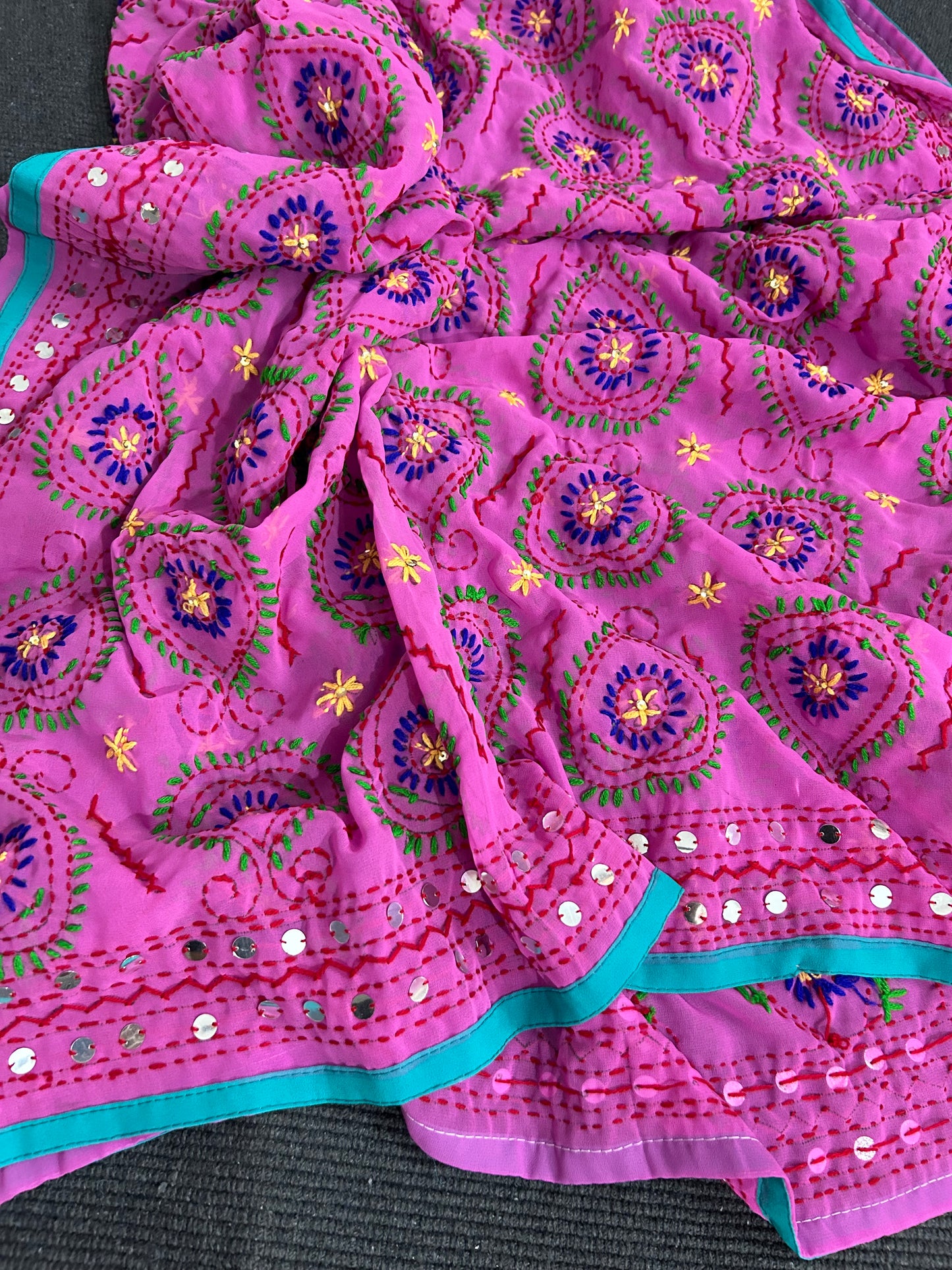 Phulkari HandWork Georgette Dupatta