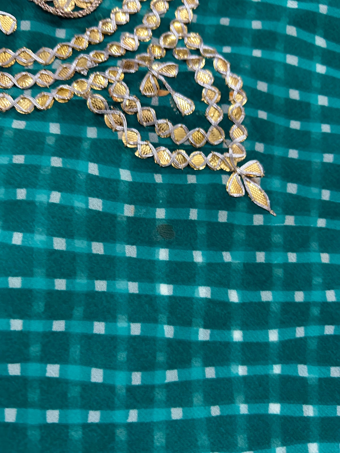 Georgette Kurti with Gotapatti Work