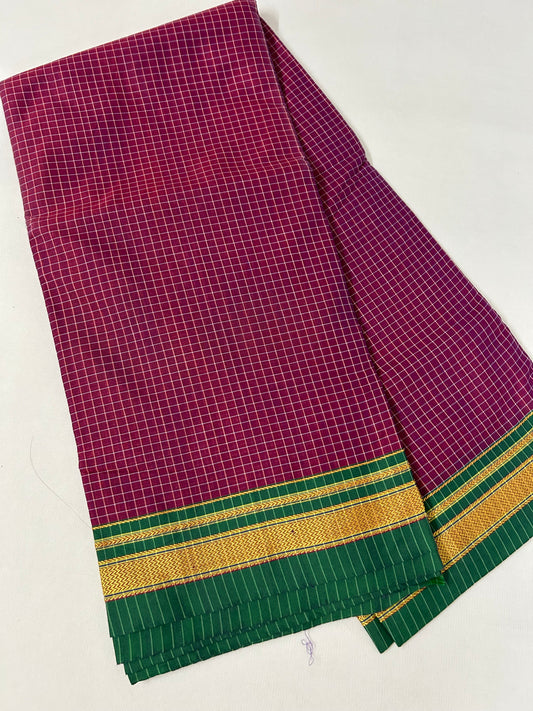 Poona Cotton Check Saree