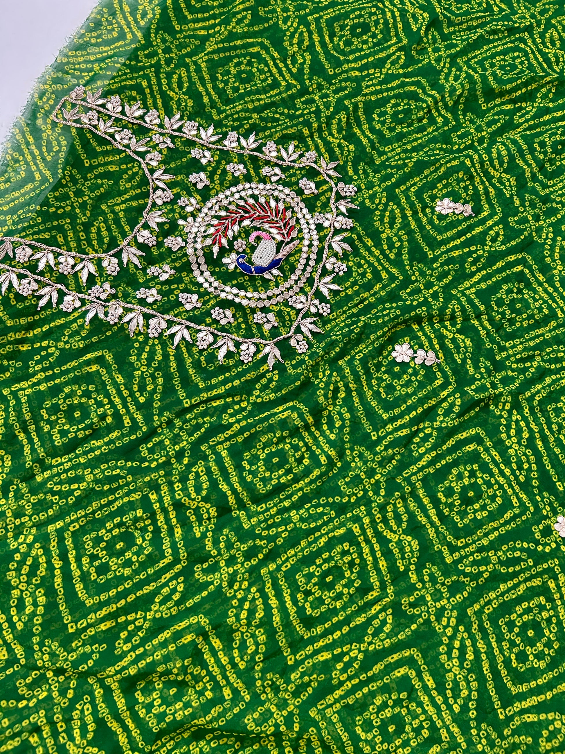 Georgette Kurti with Gotapatti and Jardosi Work