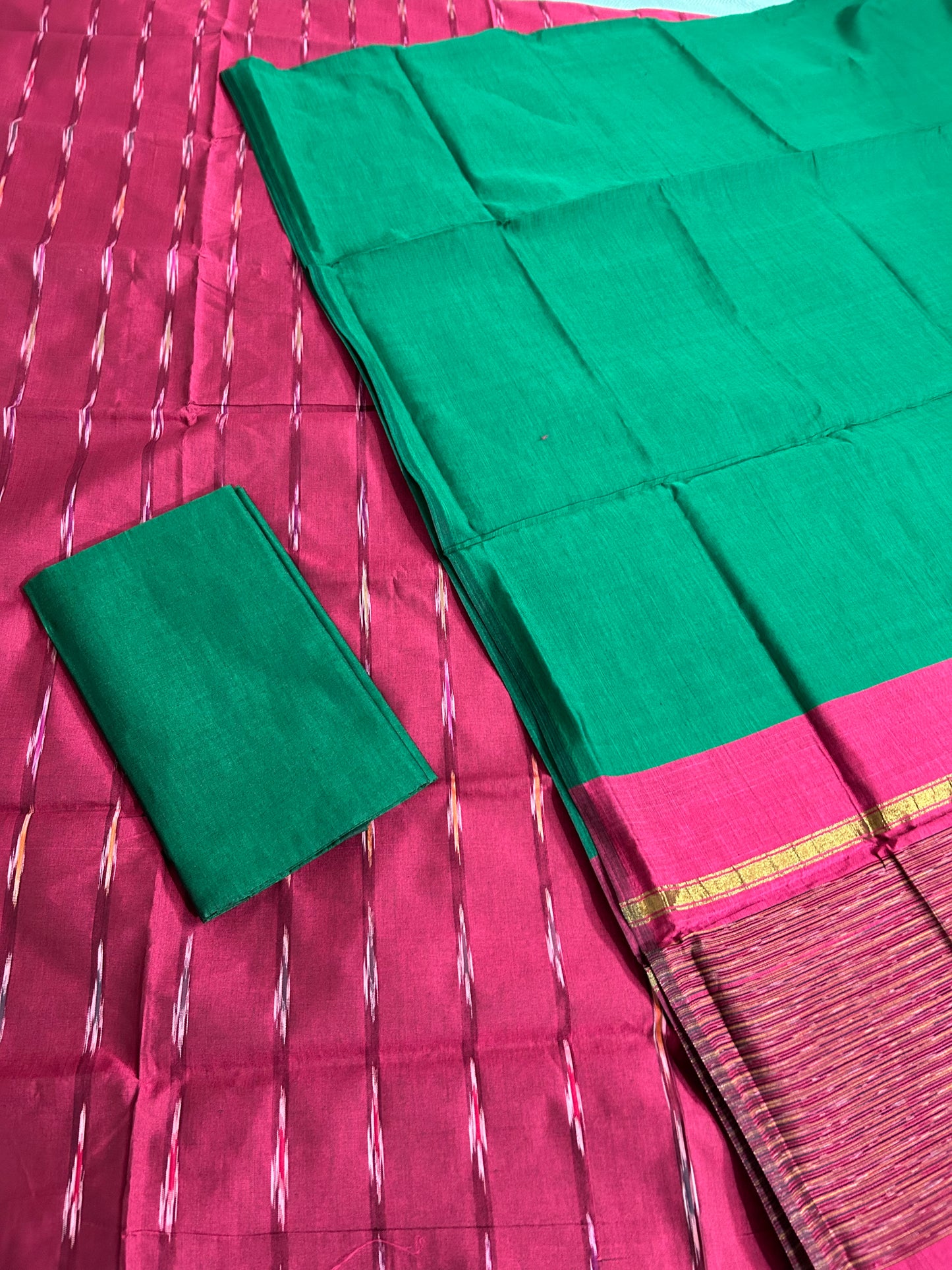 Ikat Semi Silk Dress Material