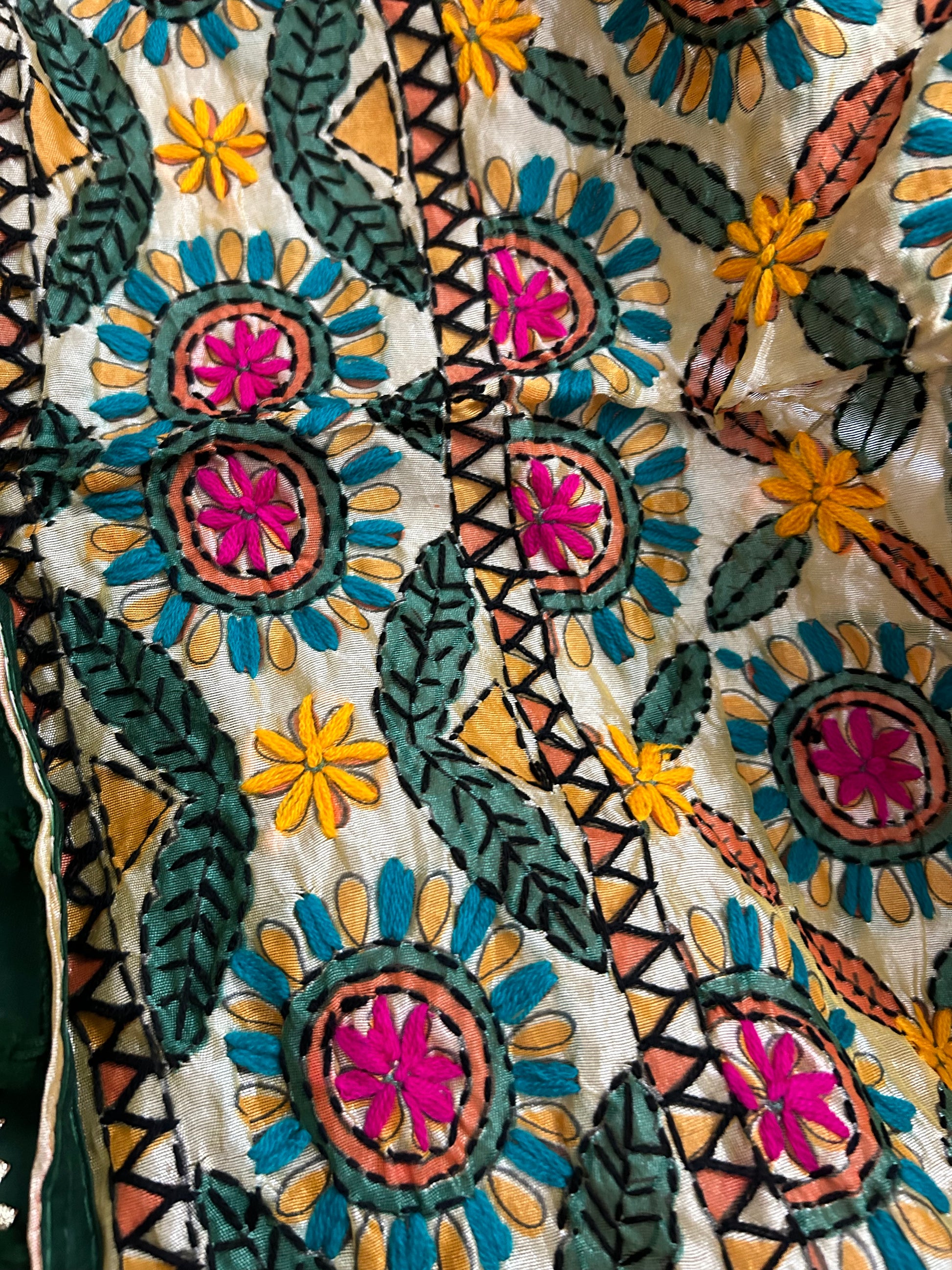 Jam Cotton Dress Material with Phulkari Dupatta