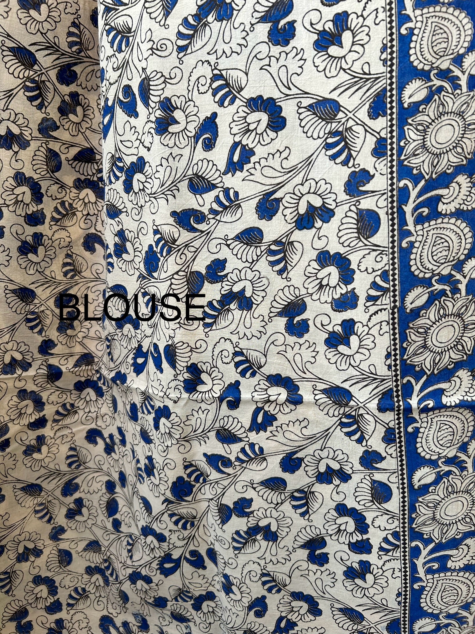 Kalamkari Cotton Saree with Blouse